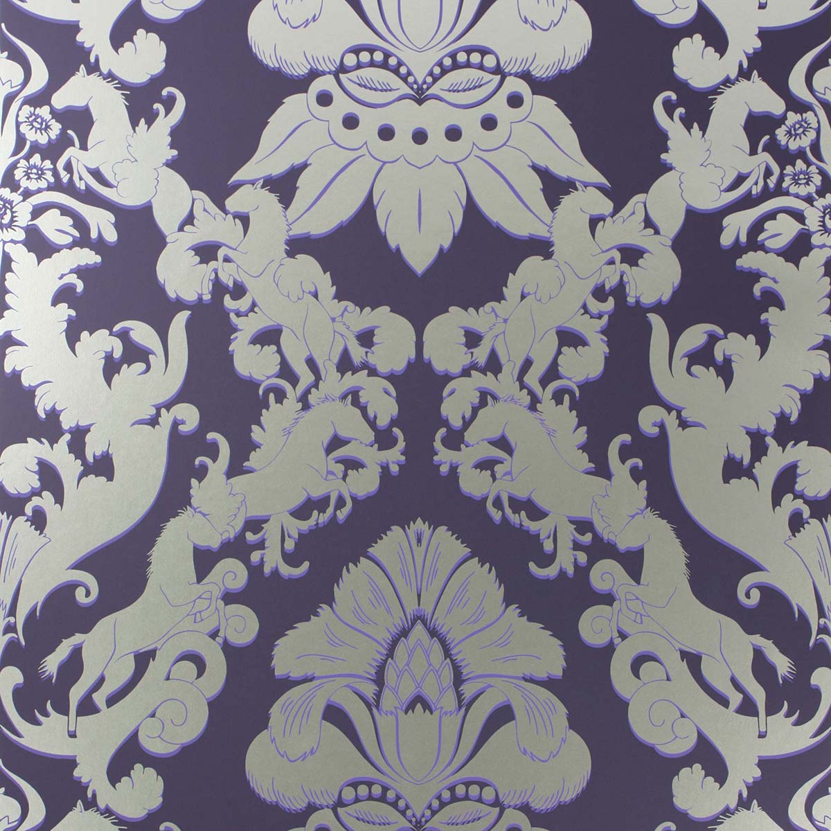 Papel pintado Pegasus Osborne & Little - Azul marino 0,53 x 10 m Azul marino-1