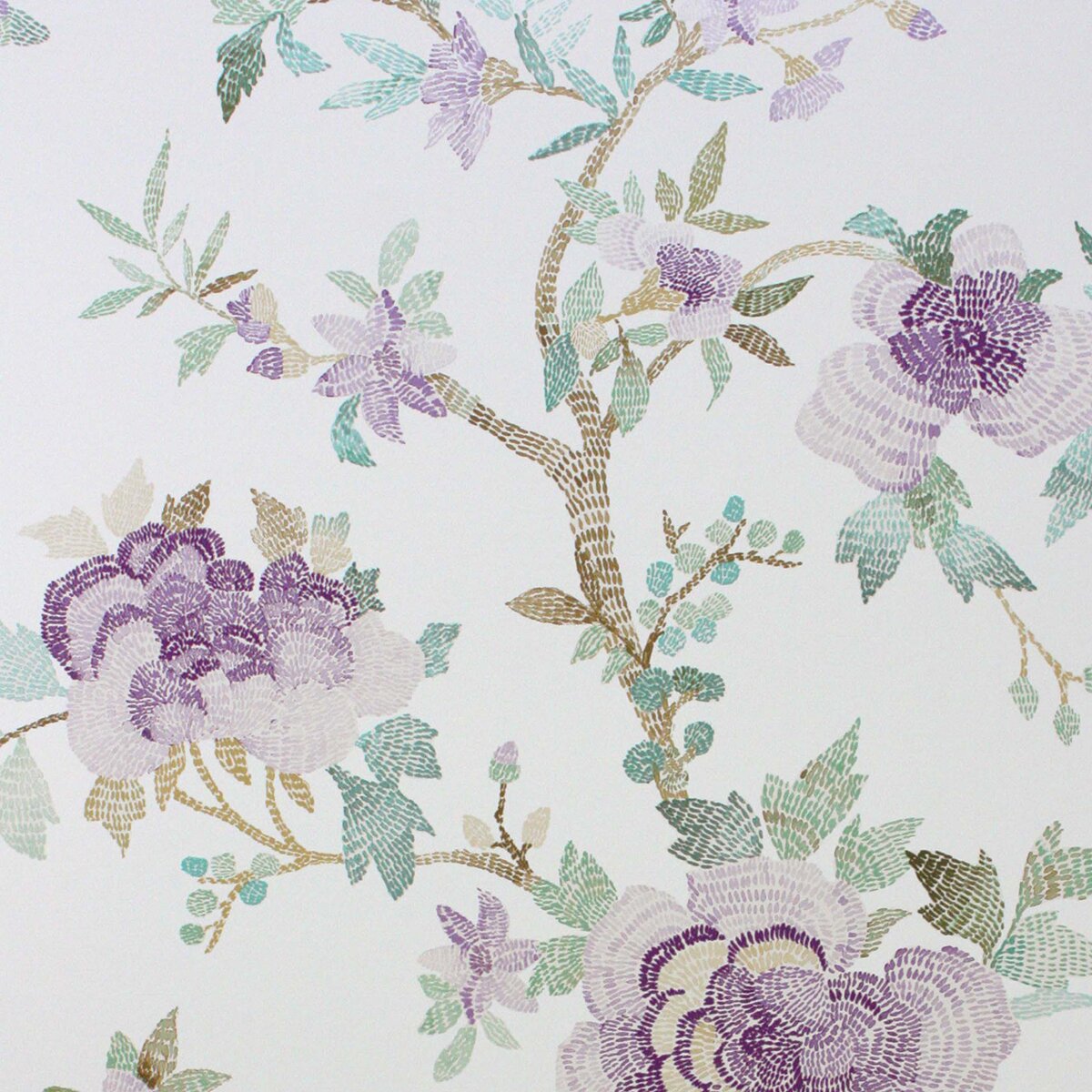 Imagem 0 de Papel de parede com estampado floral Perdana Nina Campbell