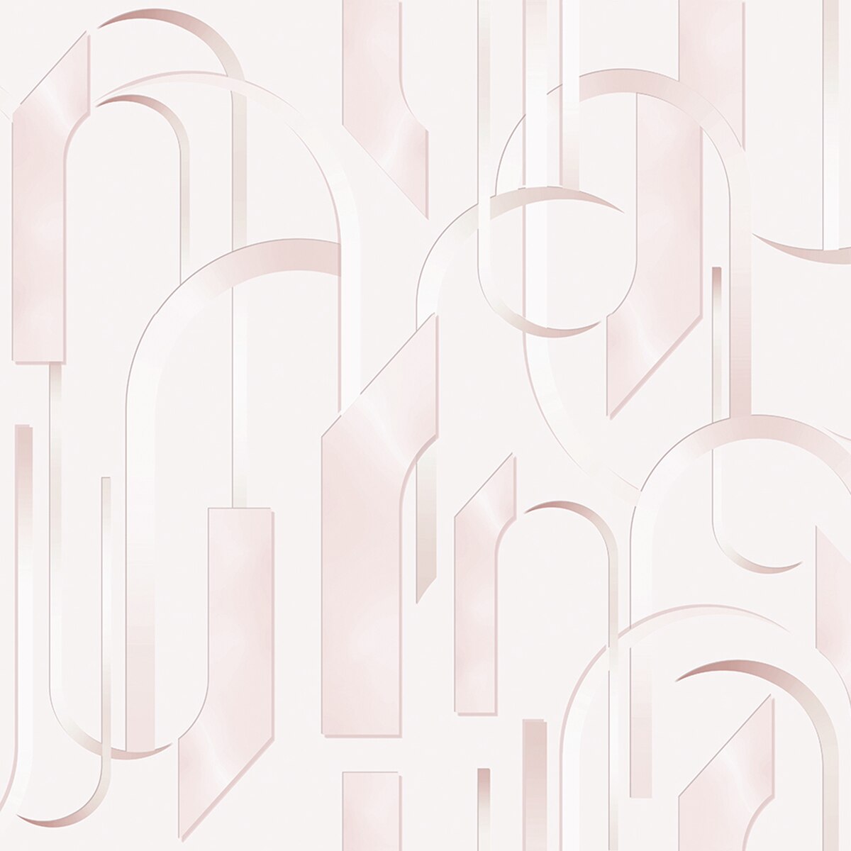 Imagen 0 de Papel pintado geométrico arcos Tres Tintas Rosa