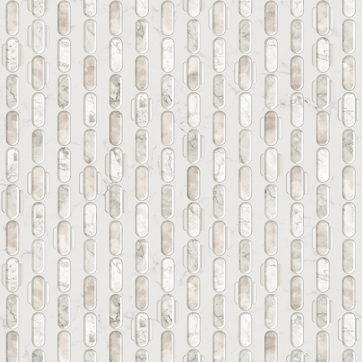 Imagen 1 de Papel pintado geométrico forma Tres Tintas - Beige 0,5 x 10 m Beige