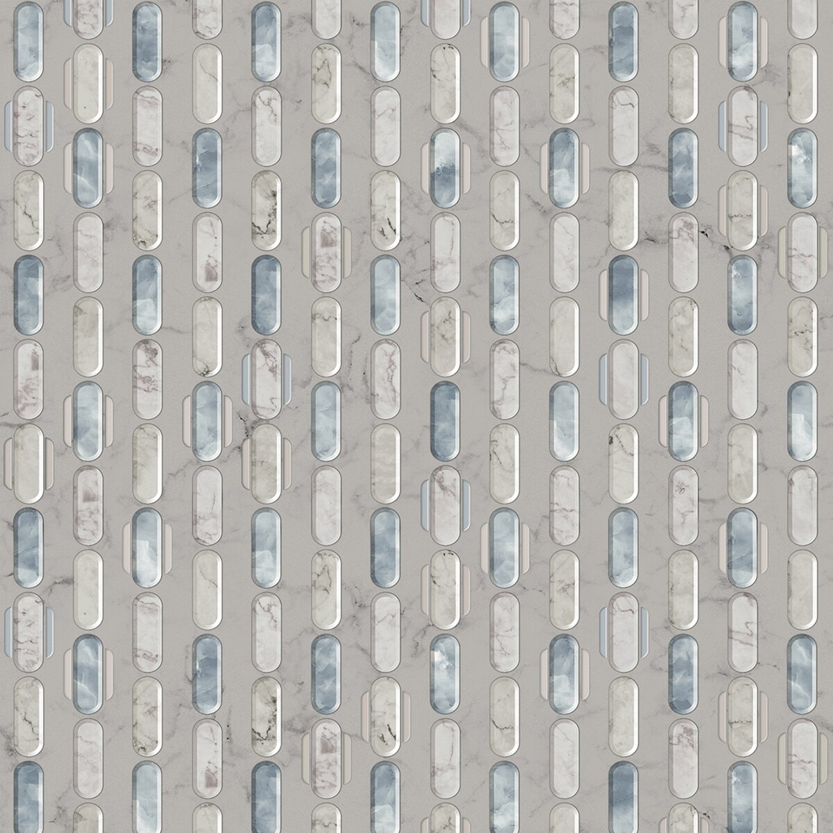 Imagen 1 de Papel pintado geométrico forma Tres Tintas - Azul 0,5 x 10 m Azul