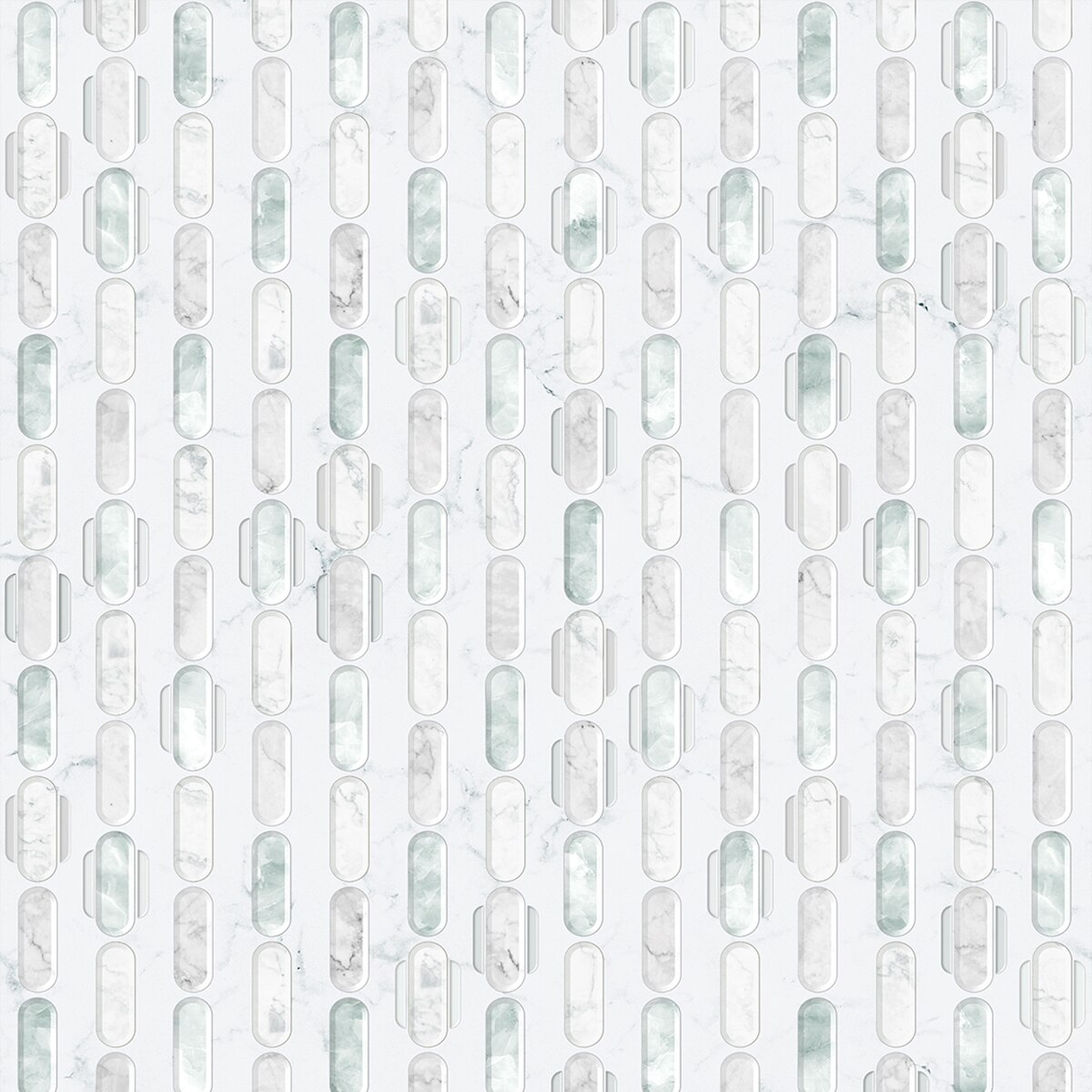 Imagen 0 de Papel pintado geométrico forma Tres Tintas Verde