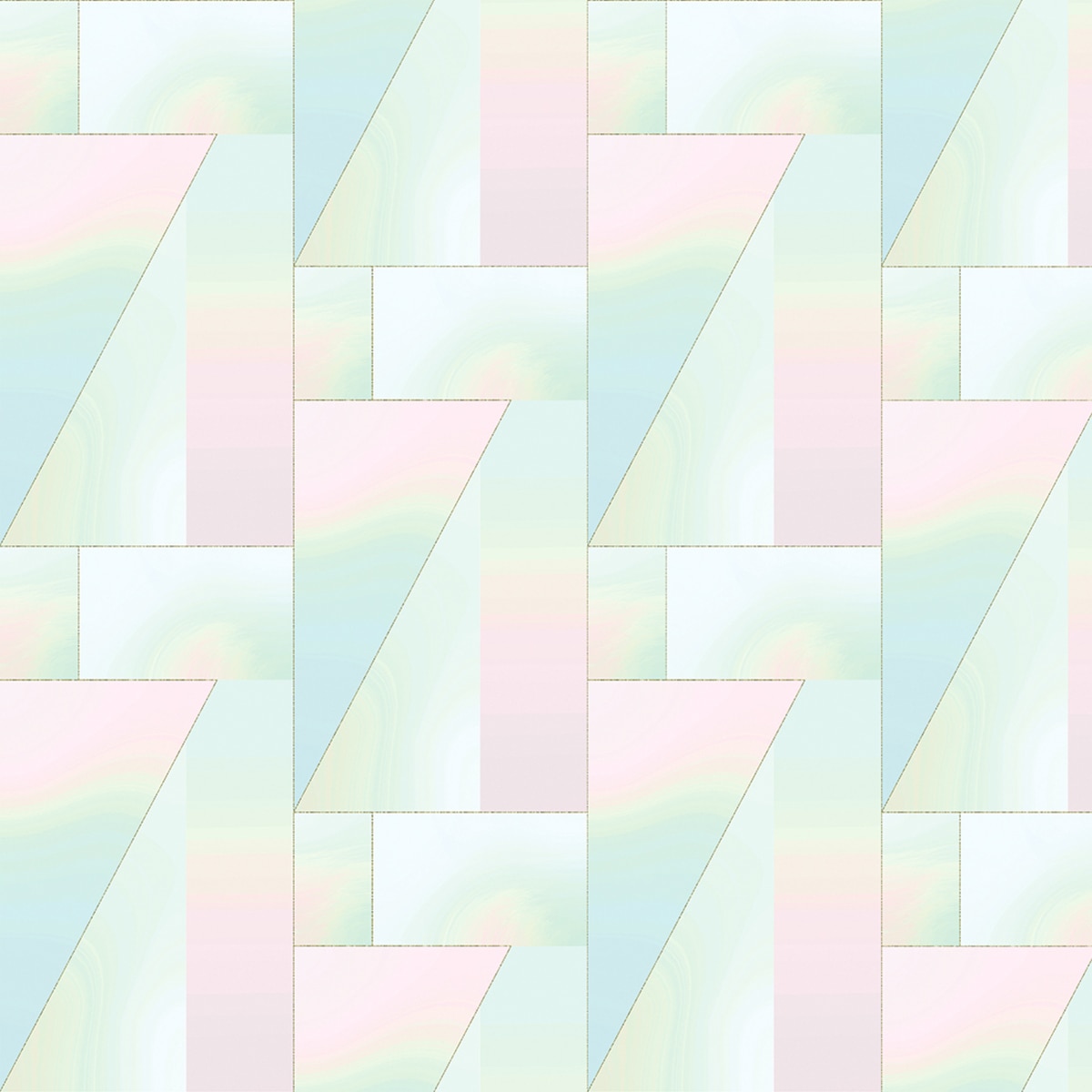 Imagen 1 de Papel pintado geométrico triángulos Tres Tintas - Multicolor 0,5 x 10 m Multicolor