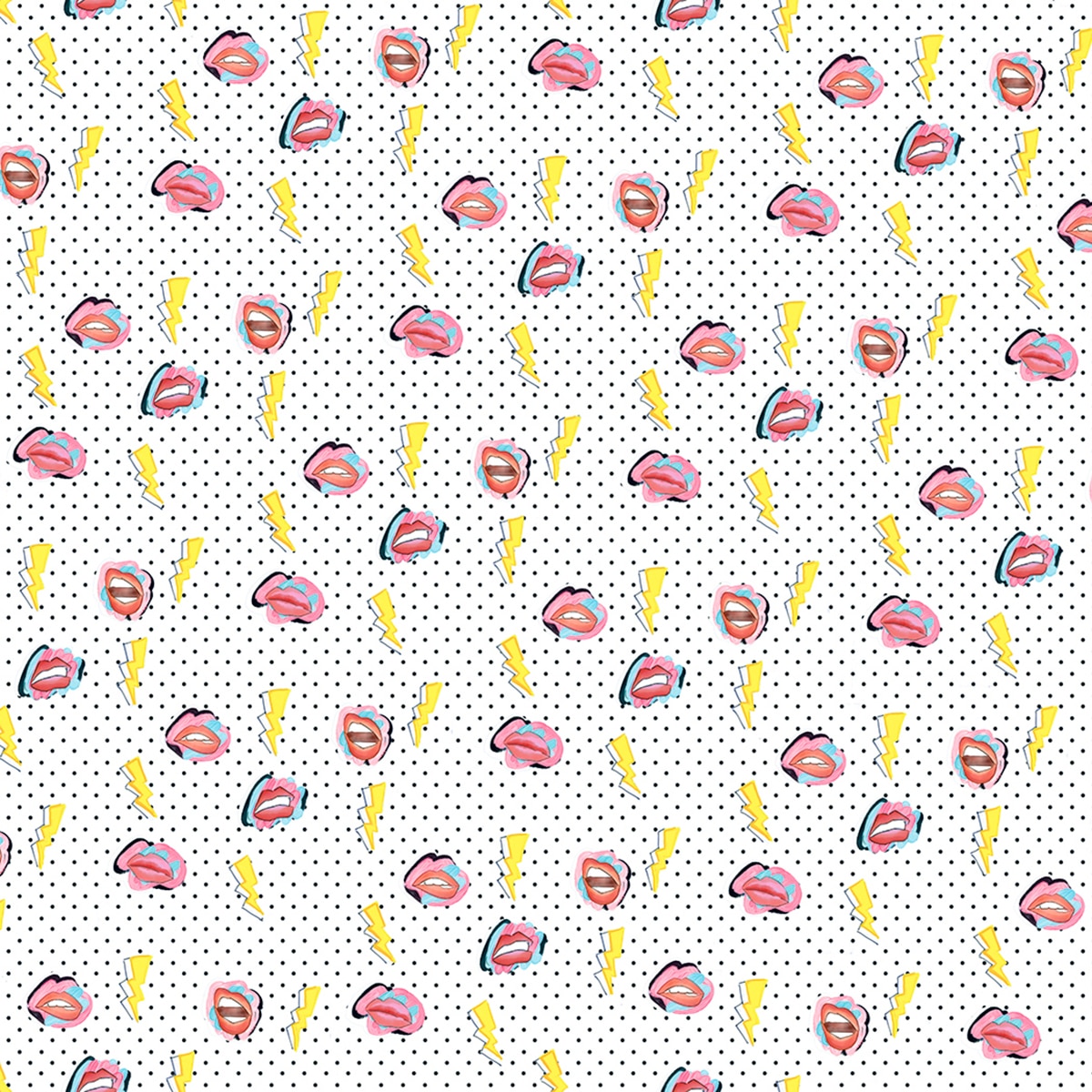 Imagen 1 de Papel pintado labios Tres Tintas - Negro 0,5 x 10 m Negro