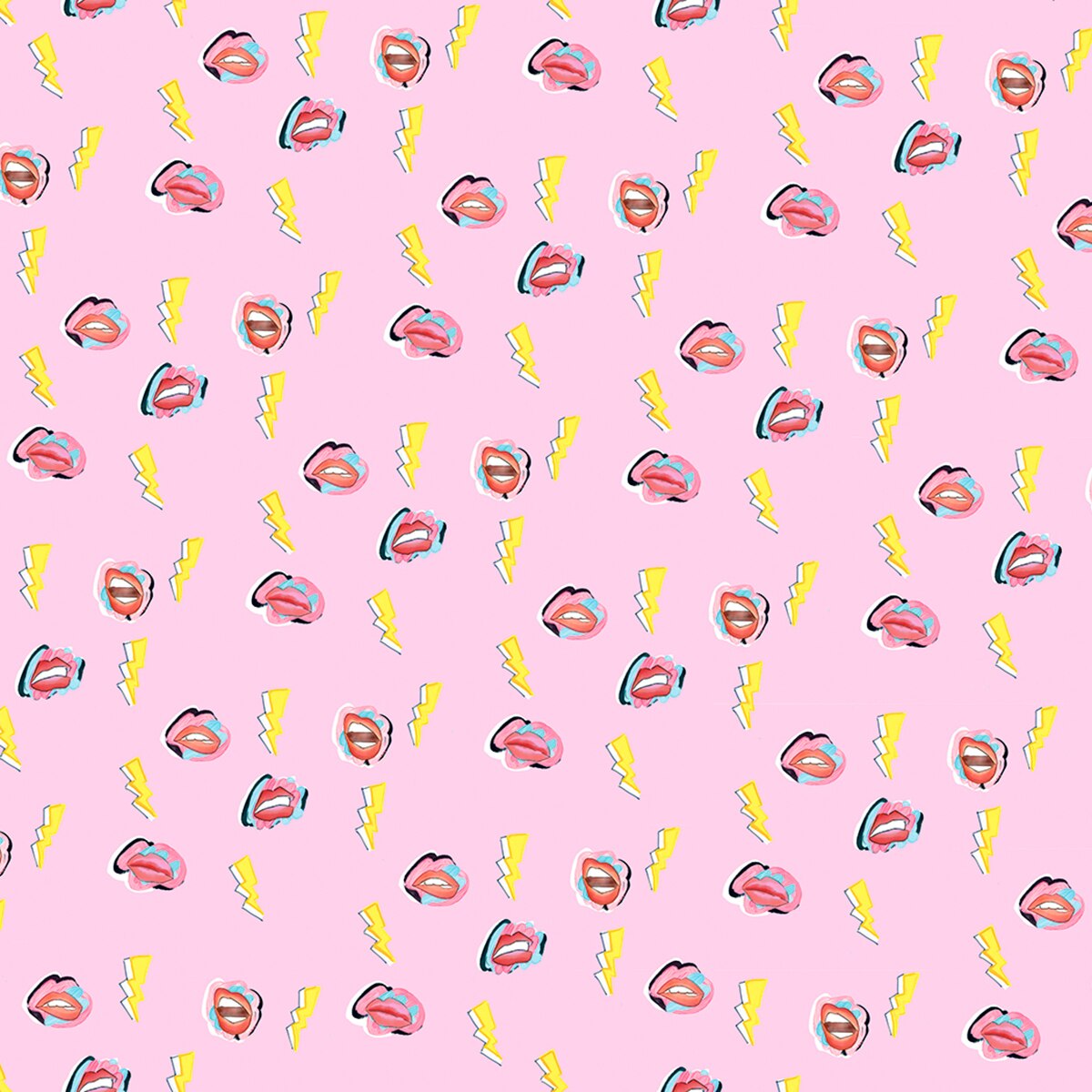 Imagen 1 de Papel pintado labios Tres Tintas - Rosa 0,5 x 10 m Rosa
