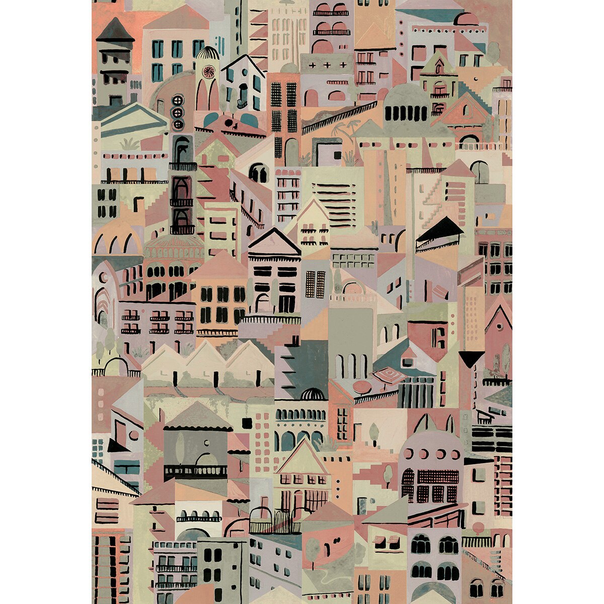 Papel pintado TNT Villa Ítera Tres Tintas - Salmón 0,53 x 10 m Salmón-2