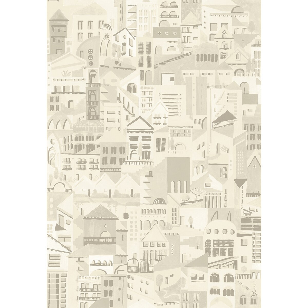 Papel pintado TNT Villa Ítera Tres Tintas - Beige 0,53 x 10 m Beige-2
