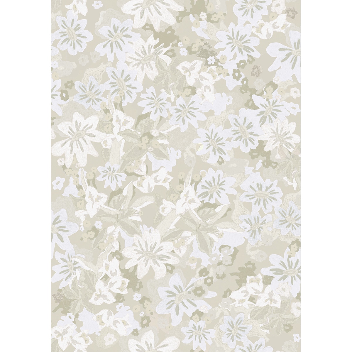 Papel pintado vinílico Heura Ítera Tres Tintas - Beige 0,53 x 10 m Beige-2