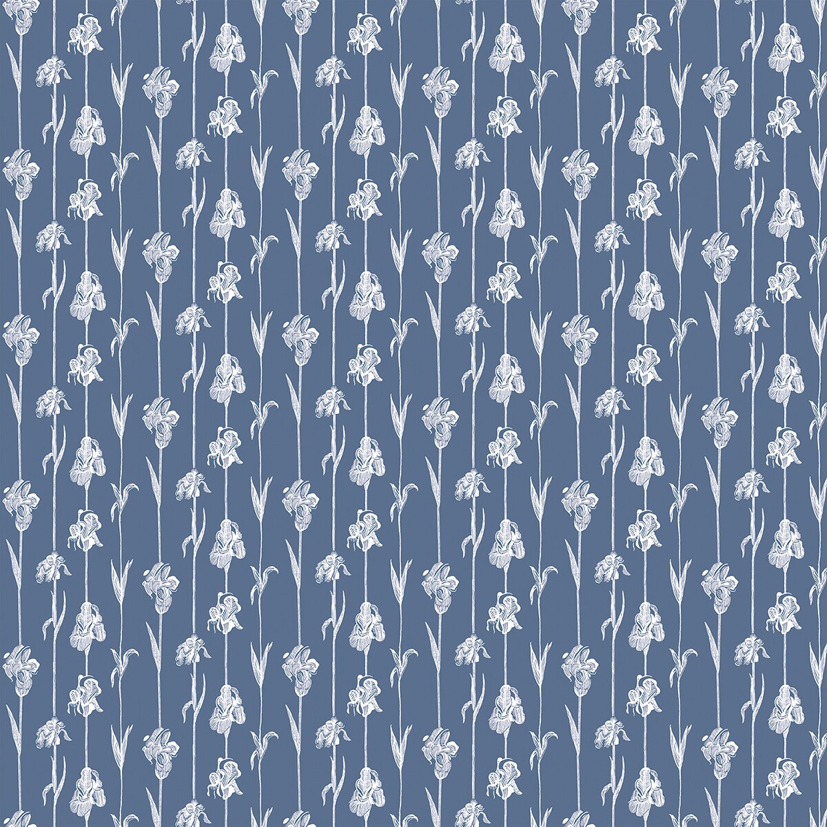 Papel pintado vinílico Corola Ítera Tres Tintas - Azul 0,53 x 10 m Azul-1
