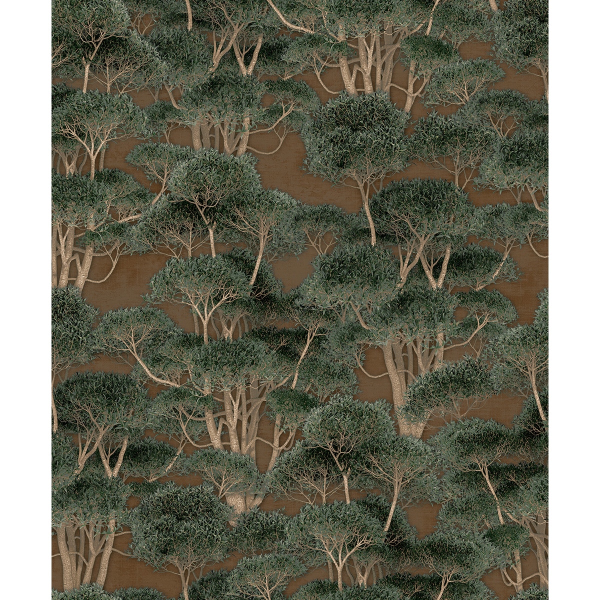 Imagen 2 de Papel pintado vinílico Olivae Ítera Tres Tintas - Marrón 0,53 x 10 m Marrón