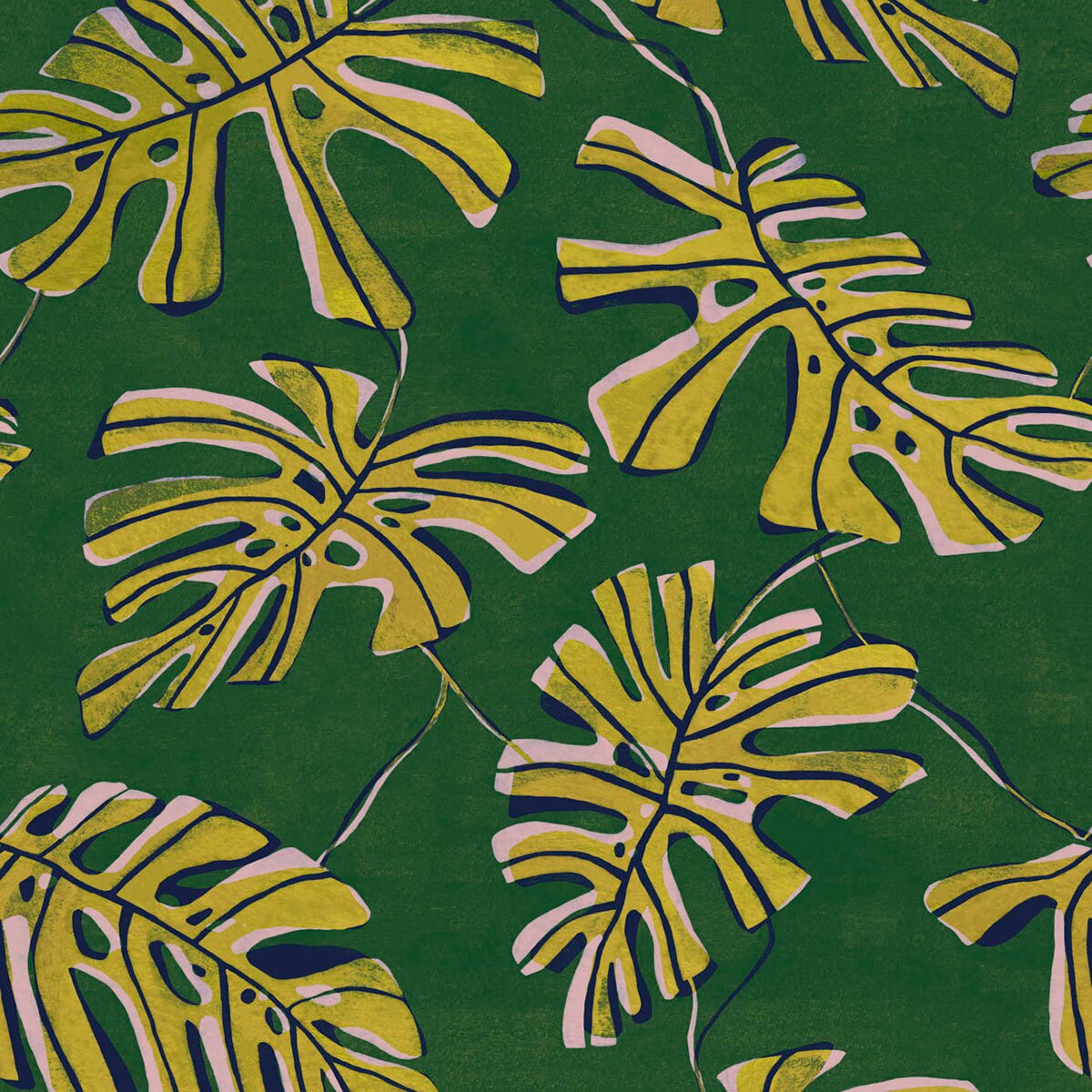 Papel pintado TNT Monstera de la colección Bossa Nova Tres Tintas - Verde Verde-1