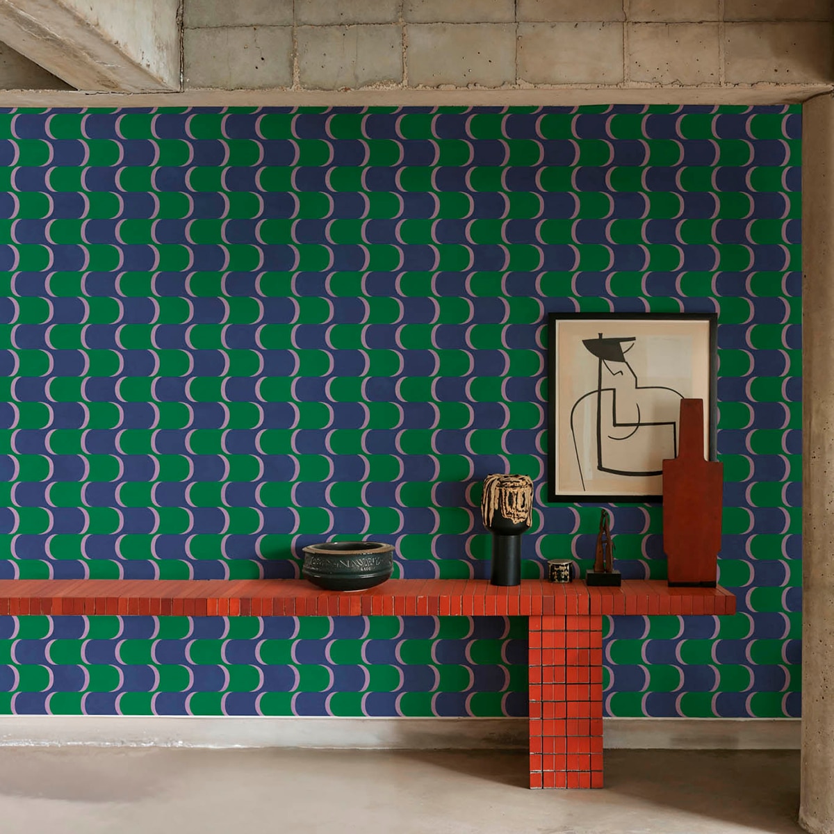 Imagen 2 de Papel pintado TNT Copacabana de la colección Bossa Nova Tres Tintas - Verde Verde