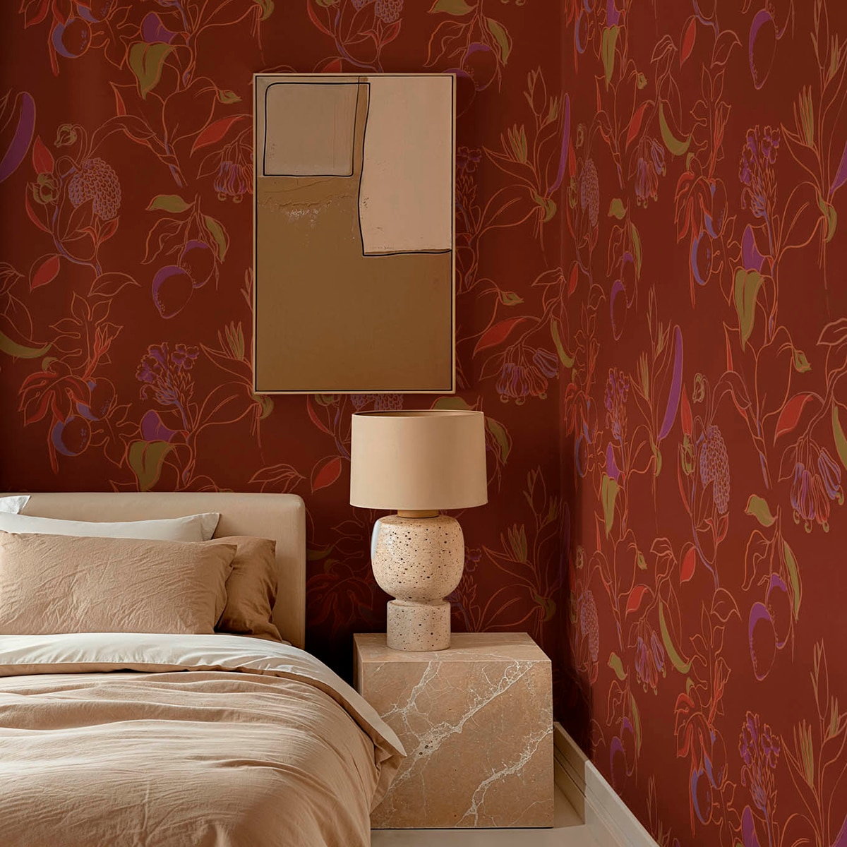 Papel pintado TNT Guanábana de la colección Bossa Nova Tres Tintas - Terracota Terracota-2