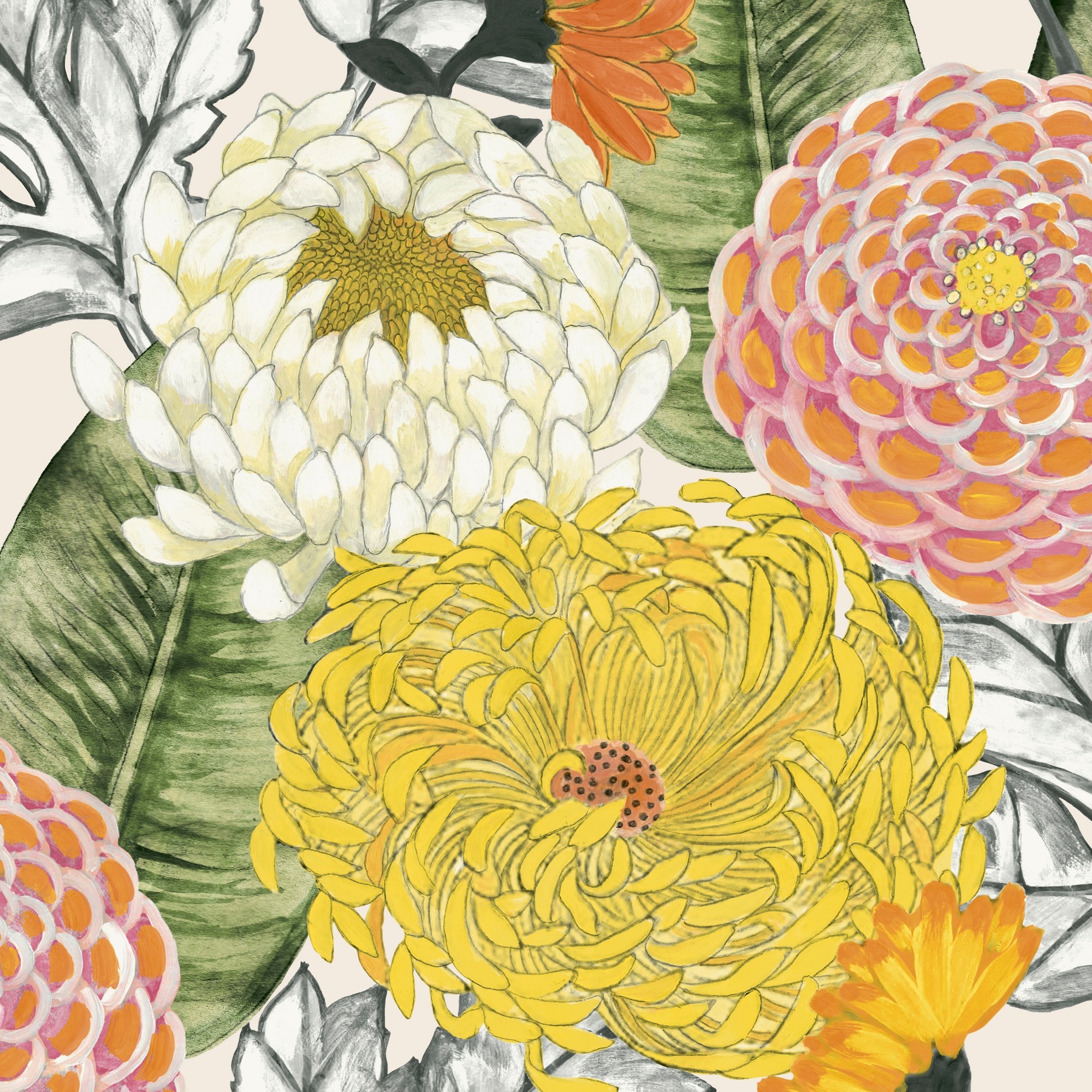 Papel de Parede Vietri Amalfi Amarelo-1