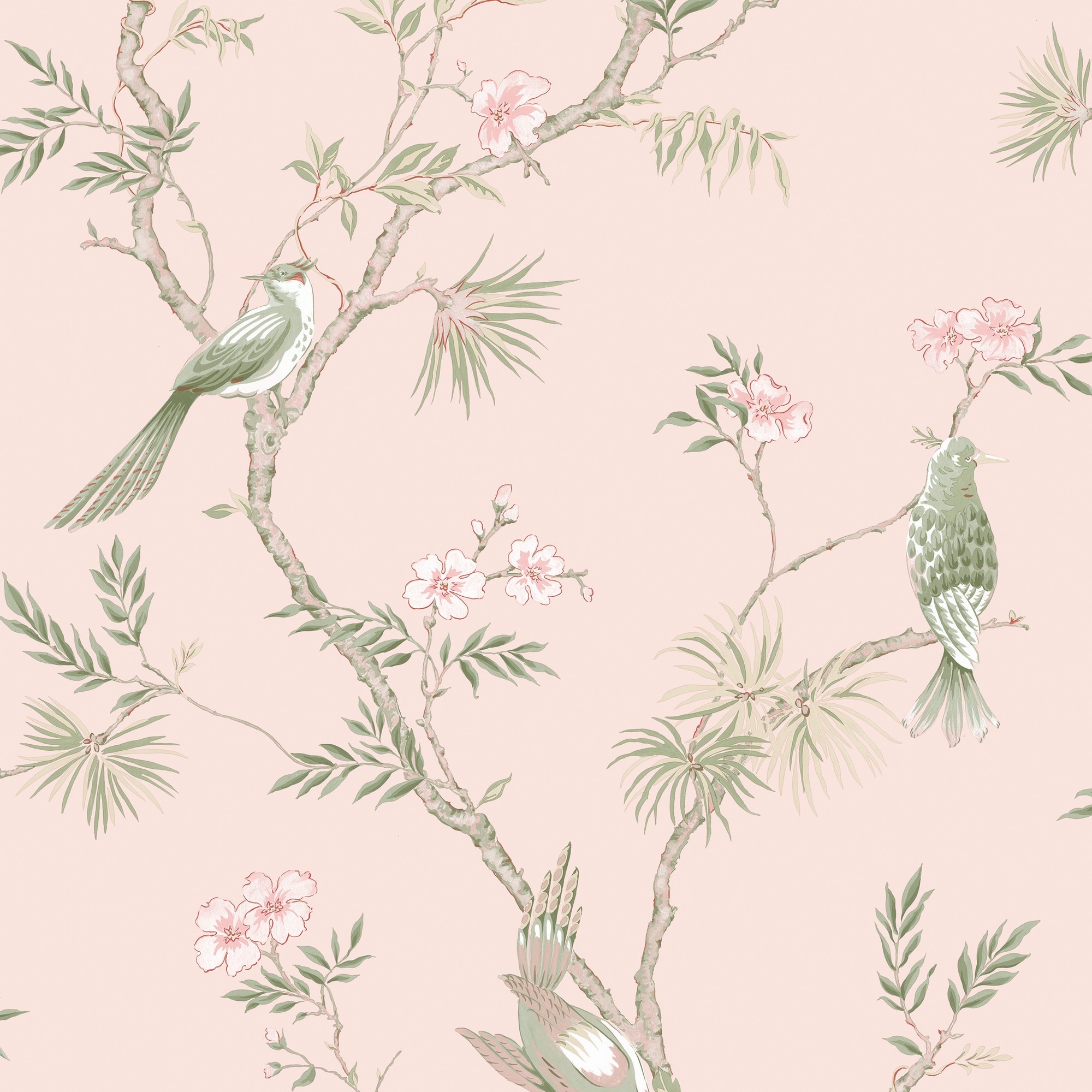 Papel de Parede Botanic Secret Garden Rosa-1