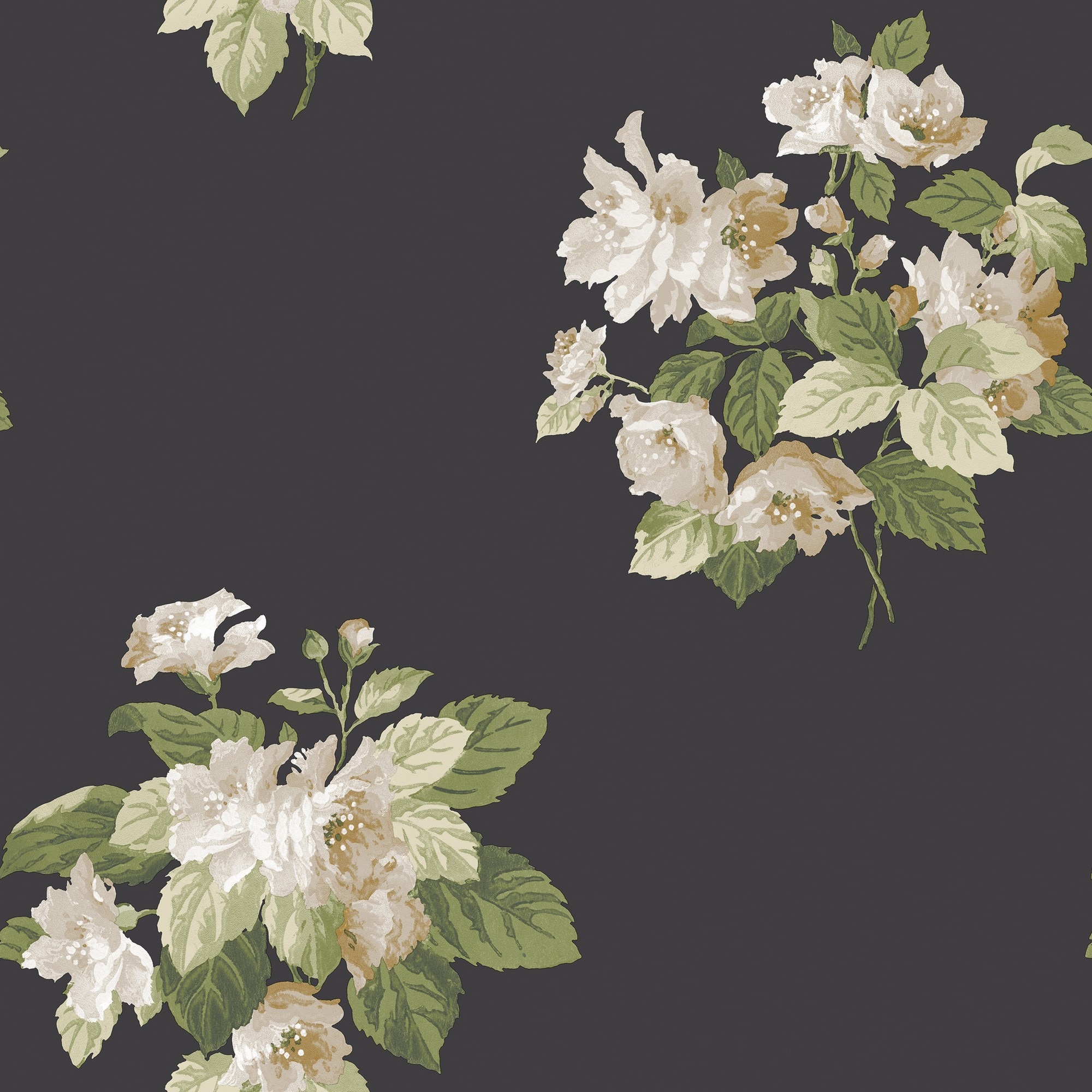 Papel pintado Richmond Secret Garden Saint Honore - Negro 0,53 x 10 m Negro-1