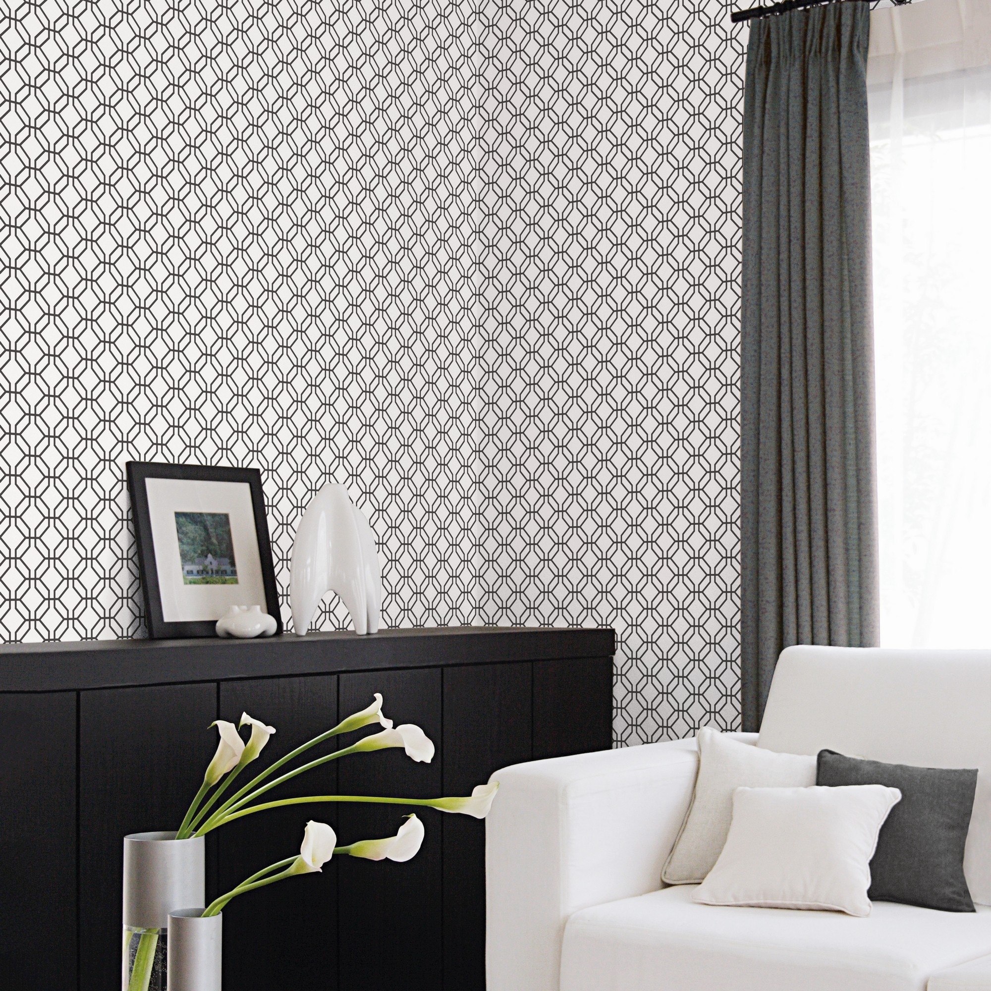 Imagen 2 de Papel pintado Kew Secret Garden Saint Honore - Negro 0,53 x 10 m Negro