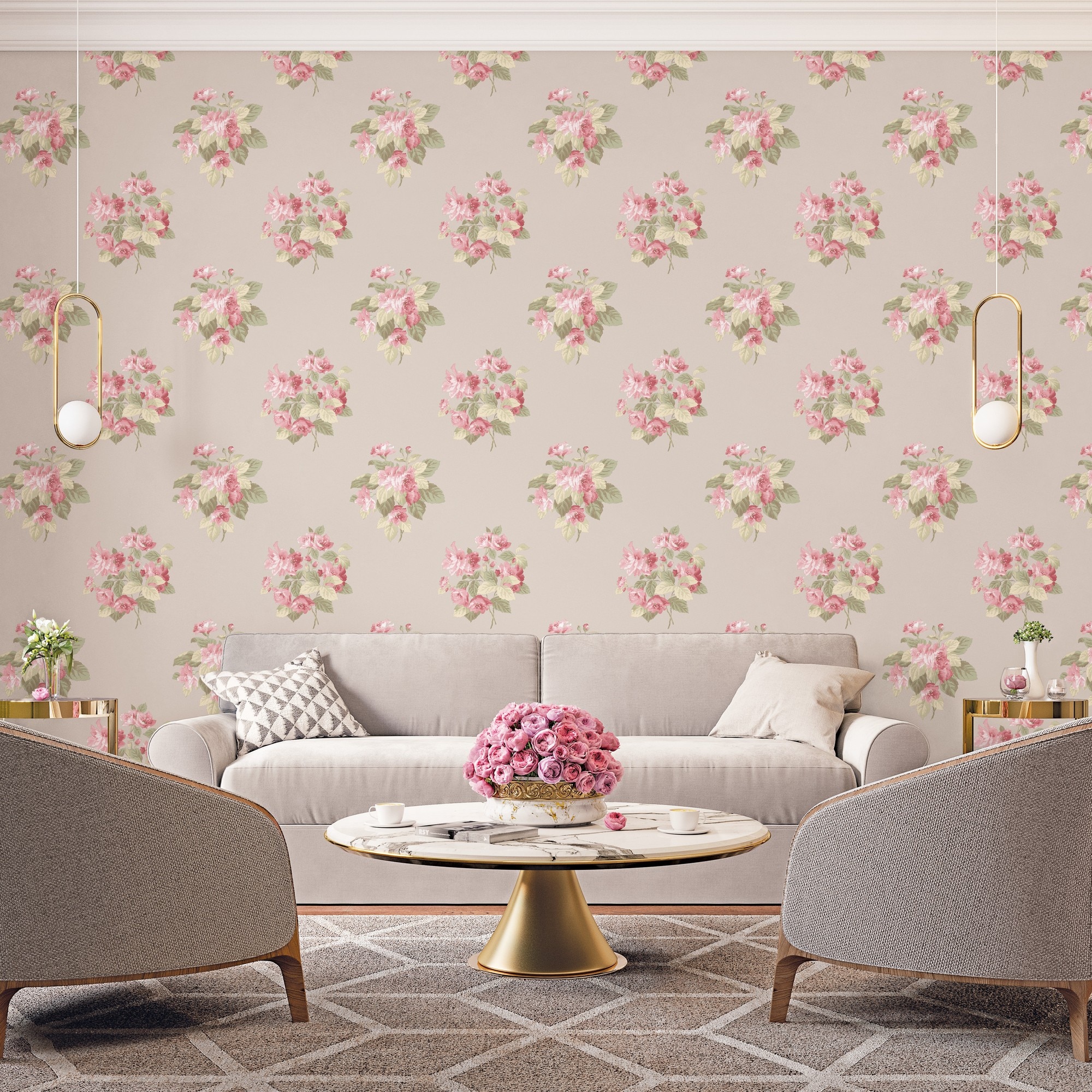 Papel pintado Richmond Secret Garden Saint Honore - Marrón 0,53 x 10 m Marrón-2