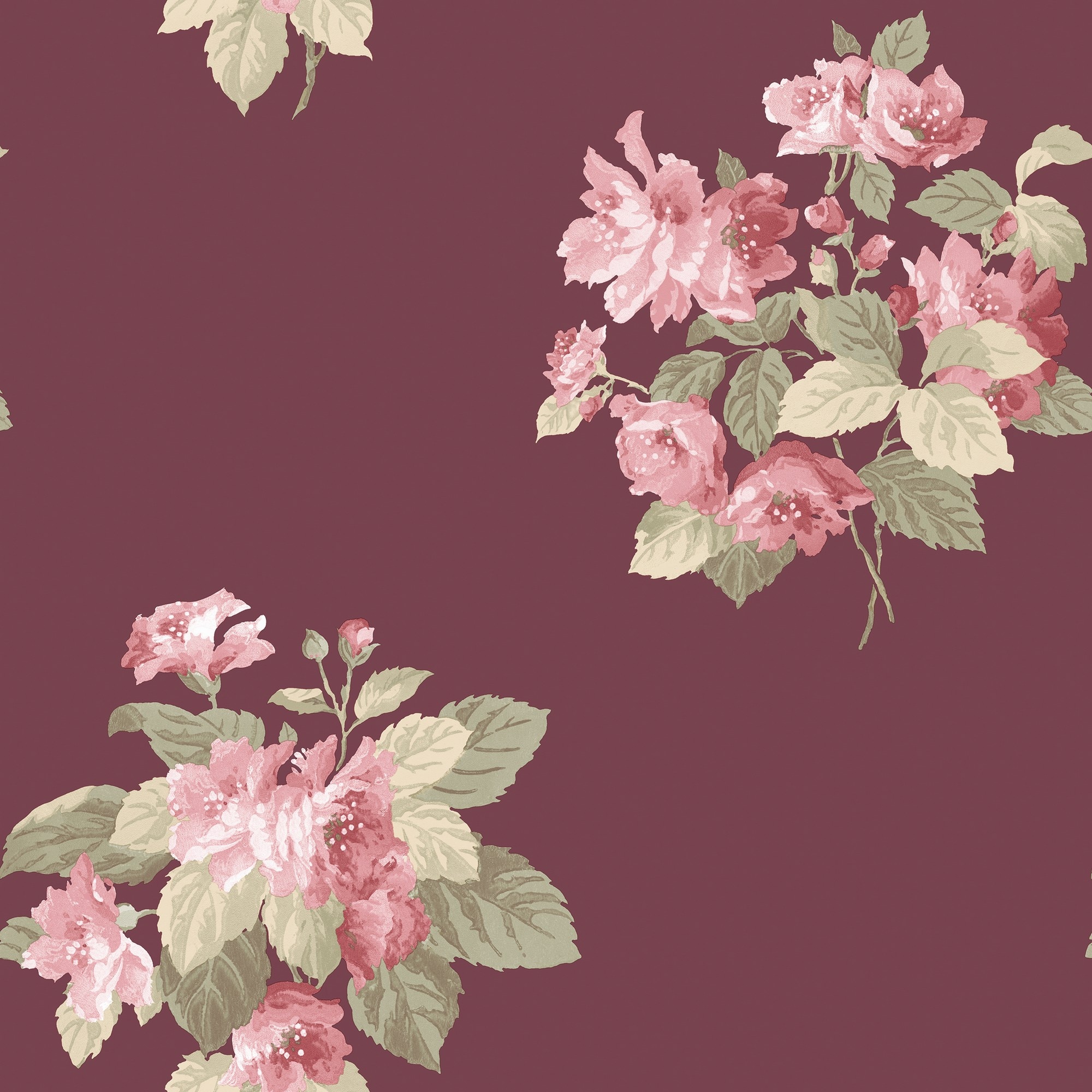 Papel de Parede Richmond Secret Garden Vermelho-1
