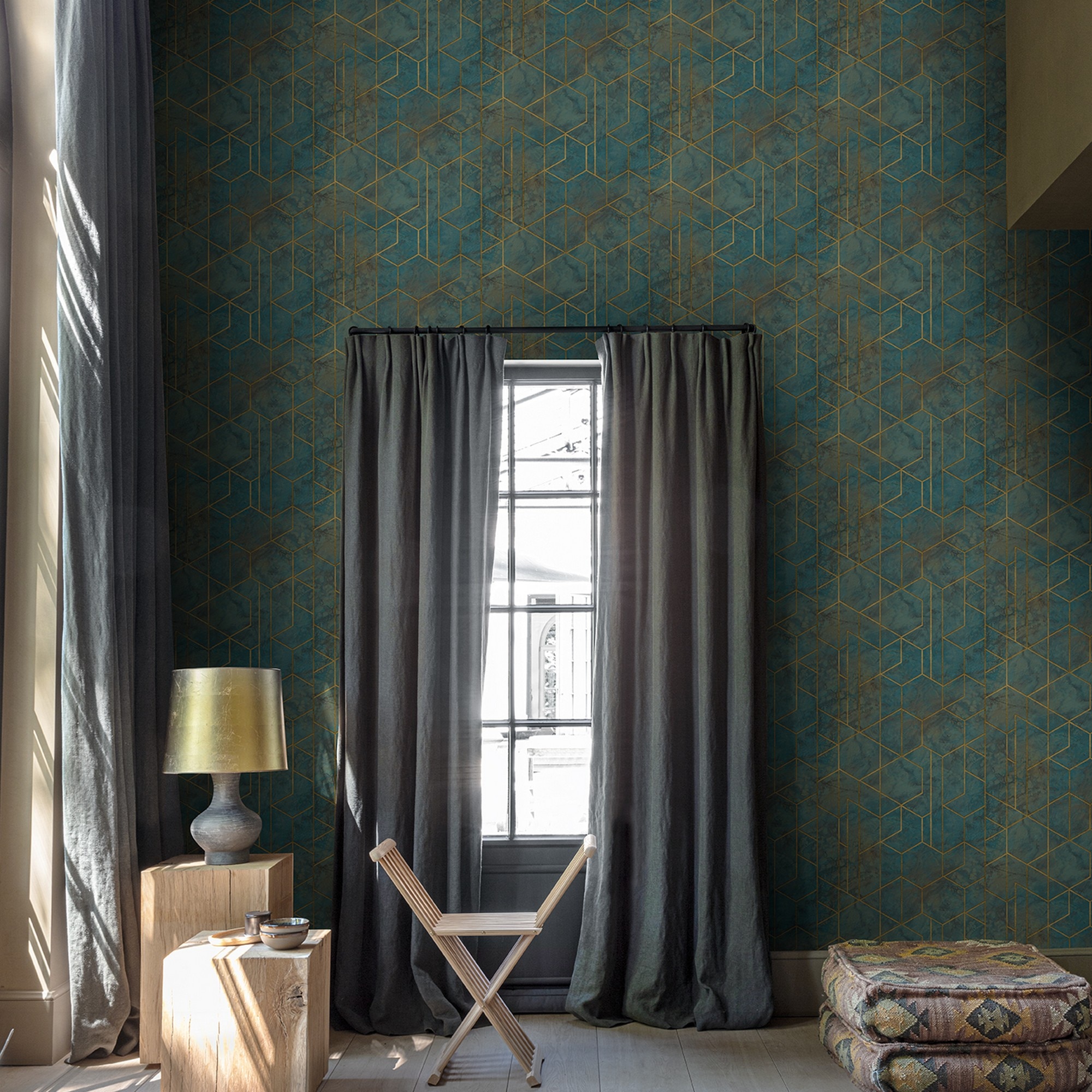 Papel de Parede Guernsey Travel Walls Verde-2