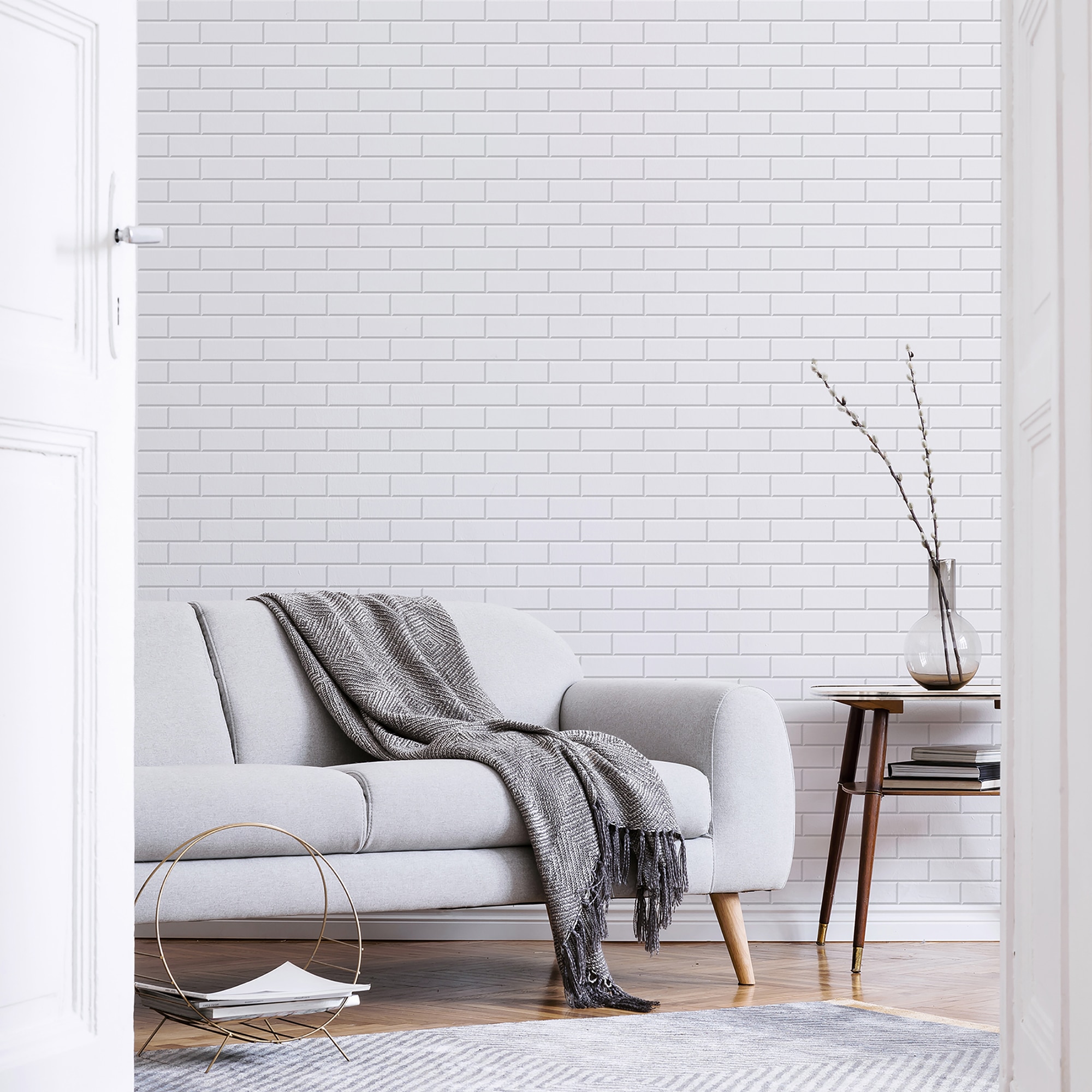 Papel de Parede Autoadesivo Tabi Branco-2