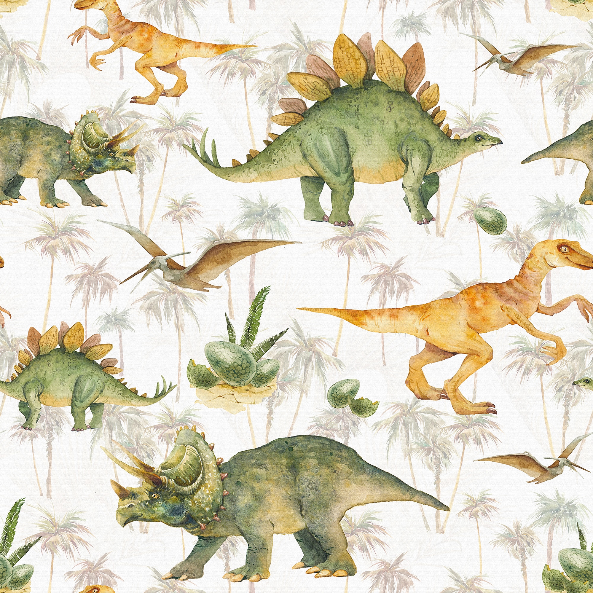 Papel de Parede Autoadesivo Dino Multicolor-1