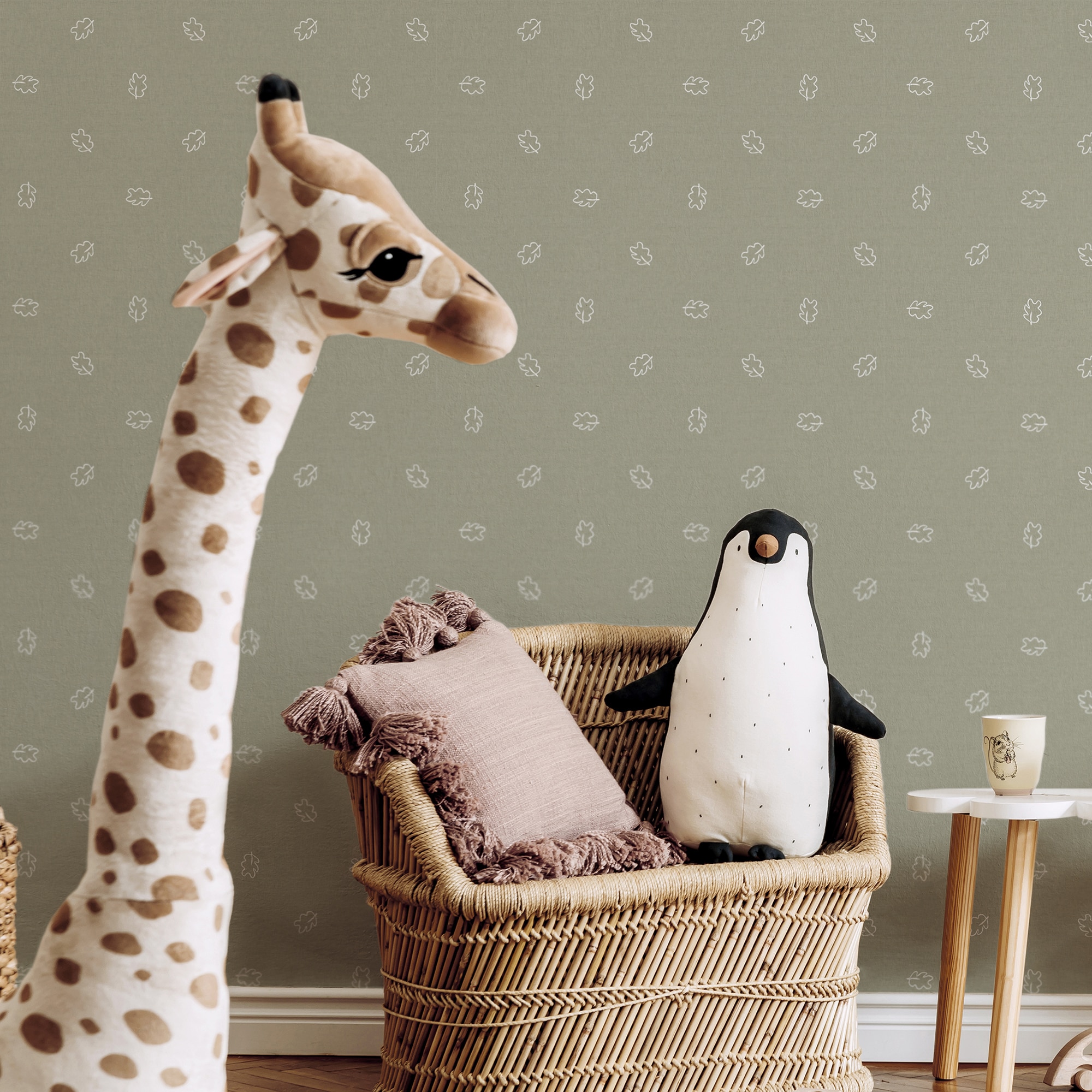 Papel de Parede Autoadesivo Folha Verde-2