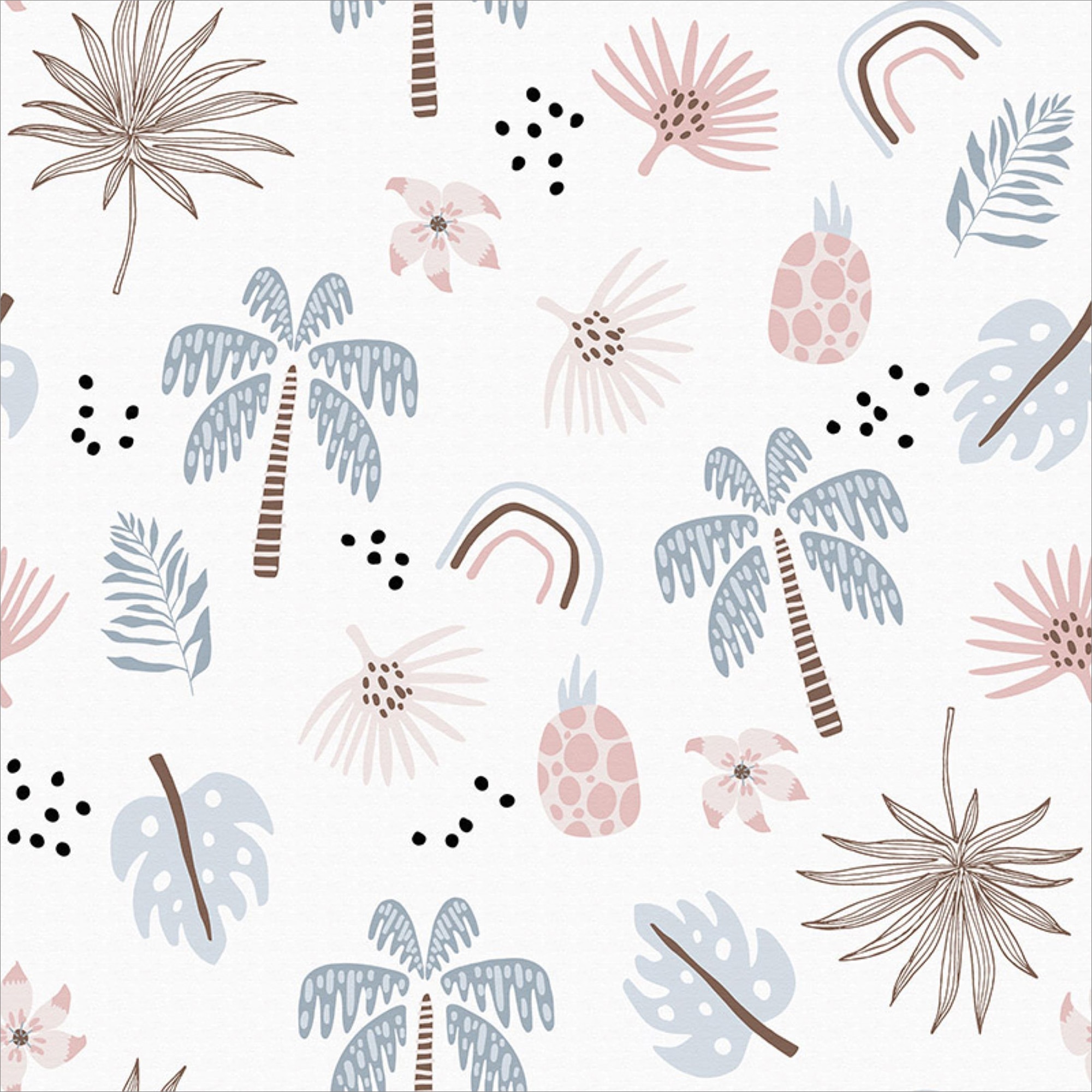Papel de Parede Autoadesivo Tropical Multicolor-1