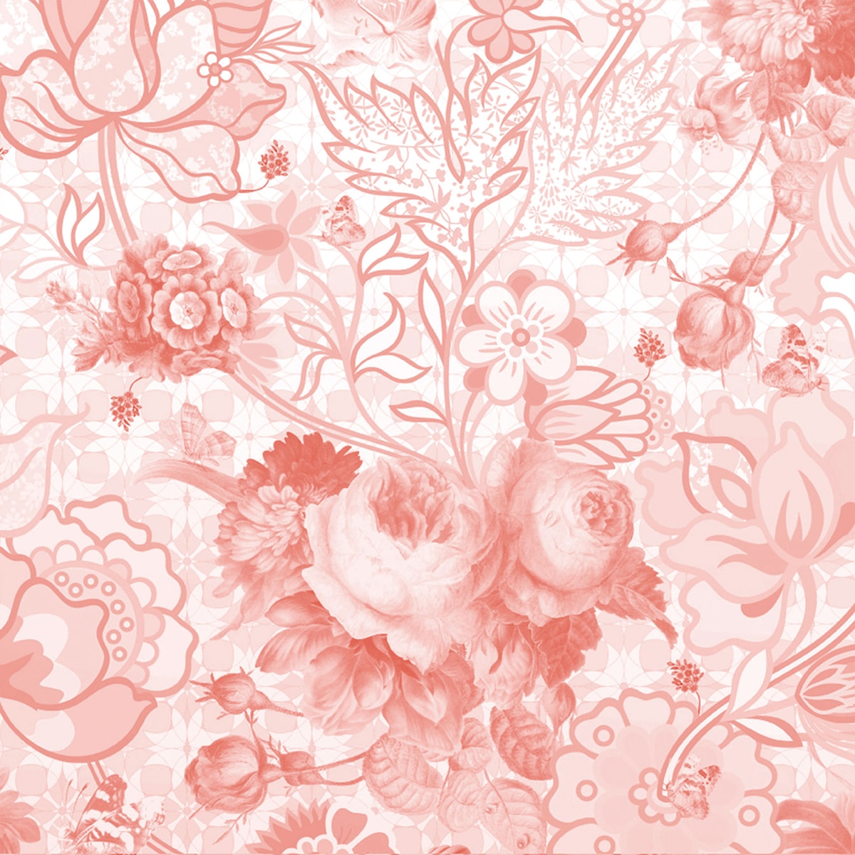 Imagen 1 de Papel pintado Berenice DRT - Borgoña 0,52 x 10 m Borgoña