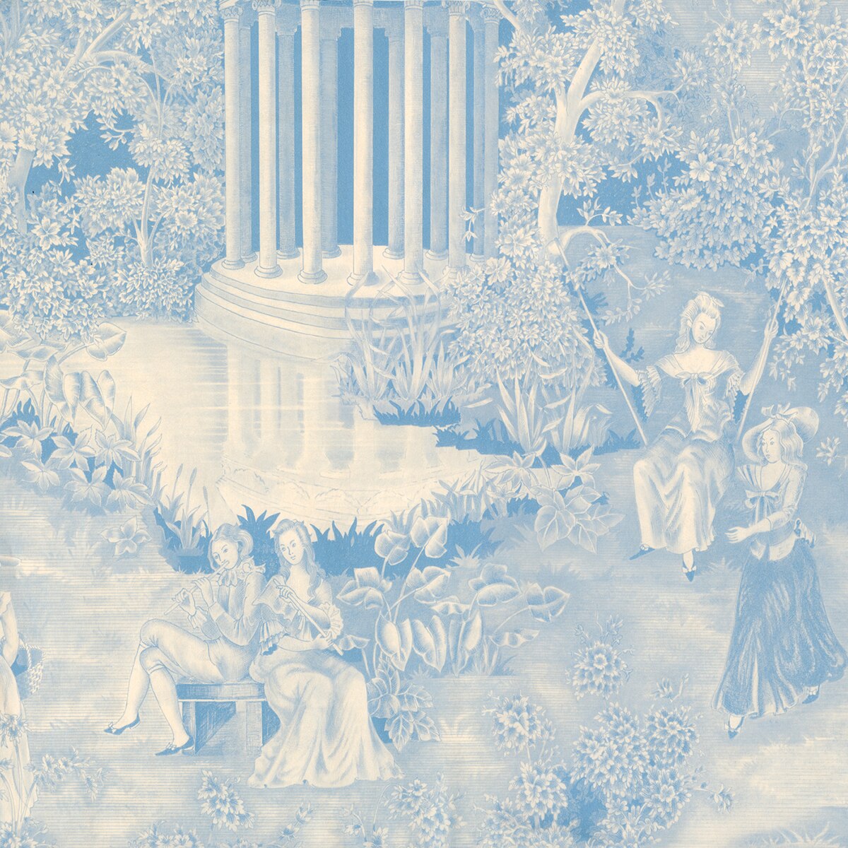 Papel pintado Andantino DRT - Azul 0,52 x 10 m Azul-1