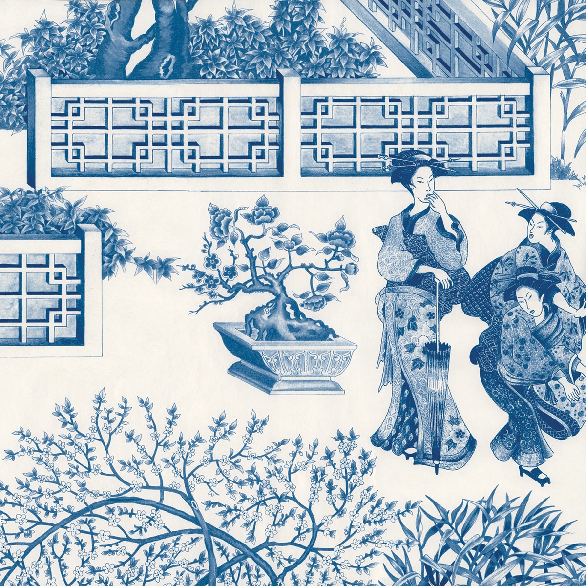 Papel pintado Moderato DRT - Azul 0,52 x 10 m Azul-1