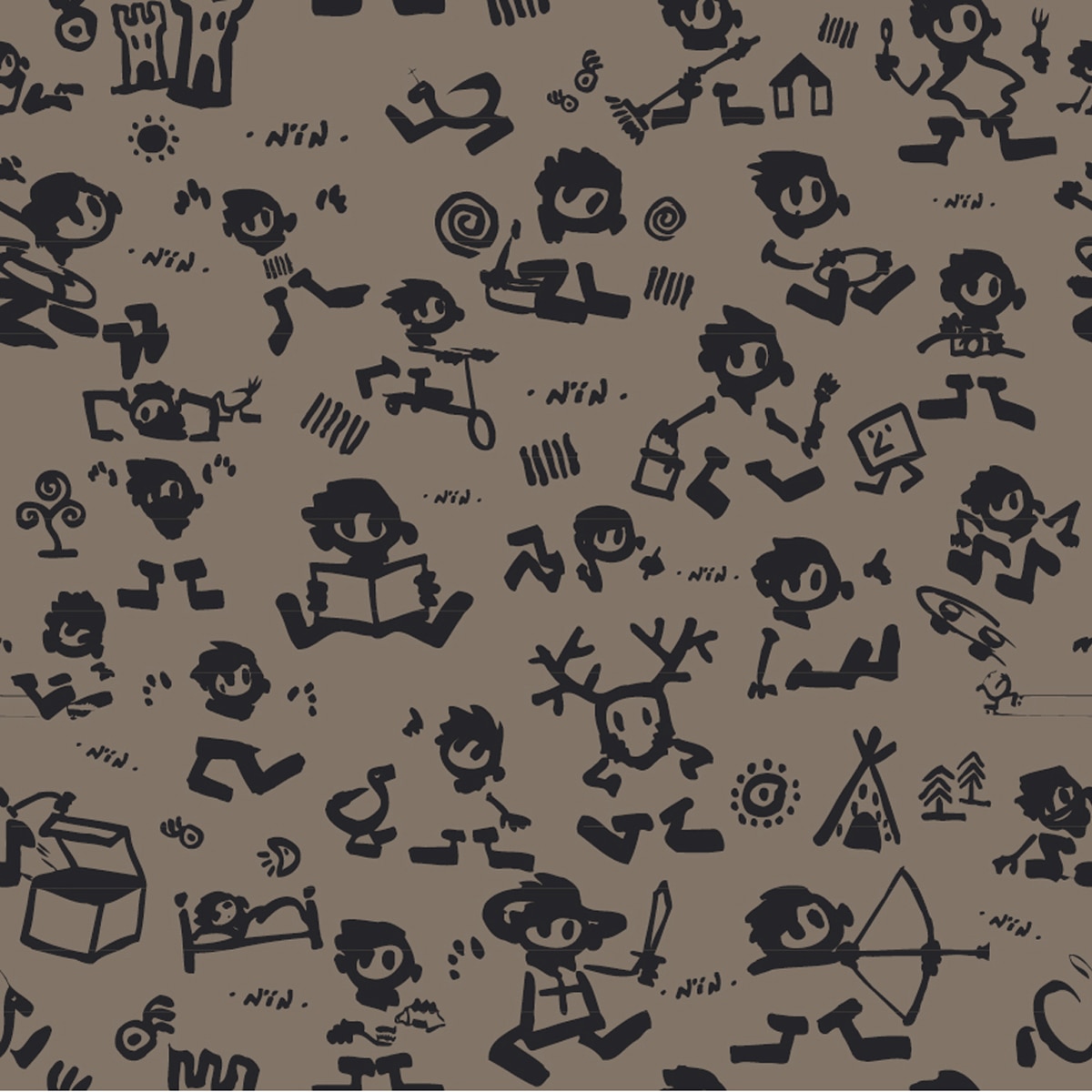 Papel de parede Nin DRT Preto-1