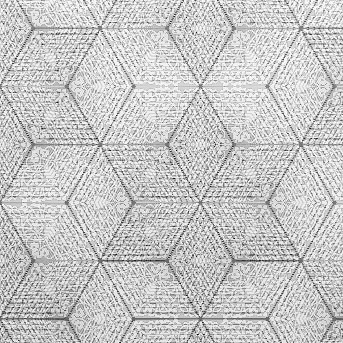 Papel pintado Rinaldo DRT - Gris 0,52 x 10 m Gris-1