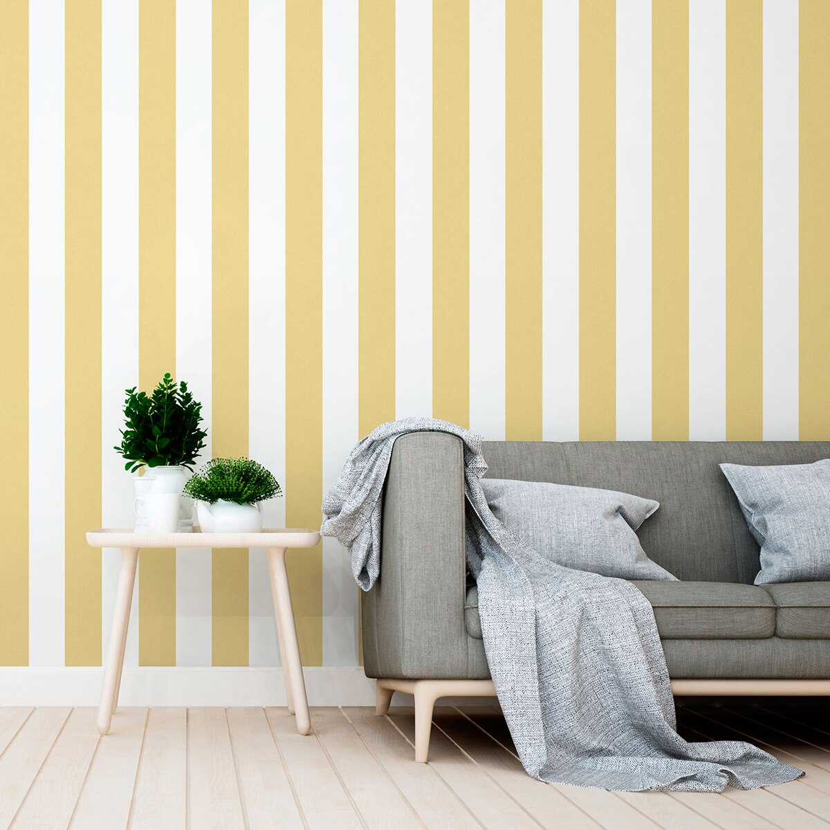 Papel pintado rayas Siro DRT - Mostaza 0,52 x 10 m Mostaza-2