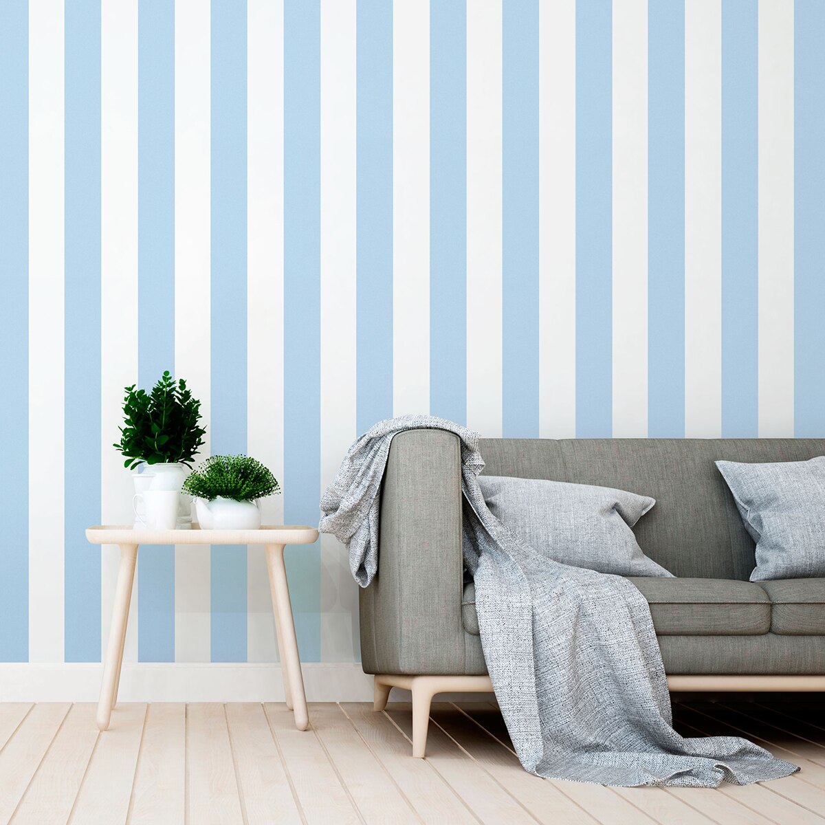 Papel pintado rayas Siro DRT - Azul claro 0,52 x 10 m Azul claro-2