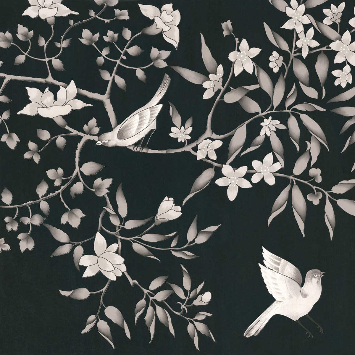 Papel pintado Vivace DRT - Negro 0,52 x 10 m Negro-1