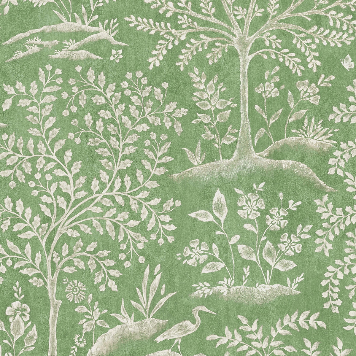 Papel pintado Foret Nina Campbell - Esmeralda 0,52 x 10 m Esmeralda-1