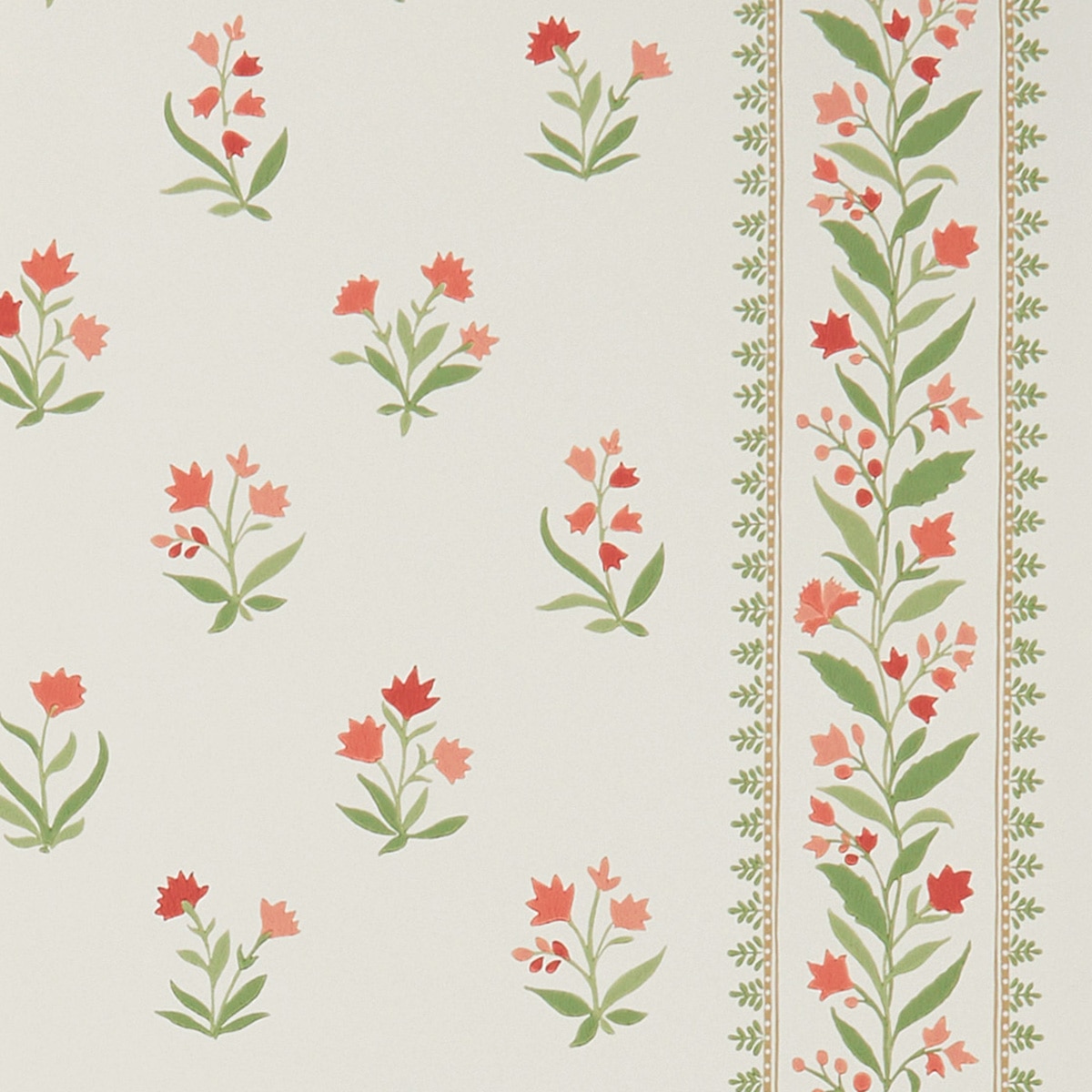 Papel pintado Petit Dapuri Nina Campbell - Coral 0,52 x 10 m Coral-1