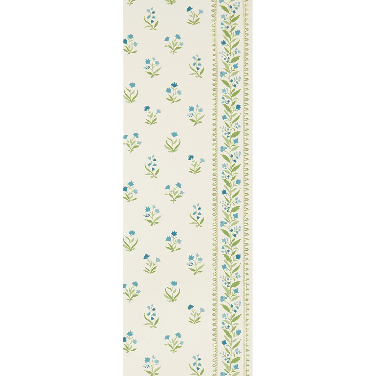 Papel pintado Petit Dapuri Nina Campbell - Verde 0,52 x 10 m Verde-2