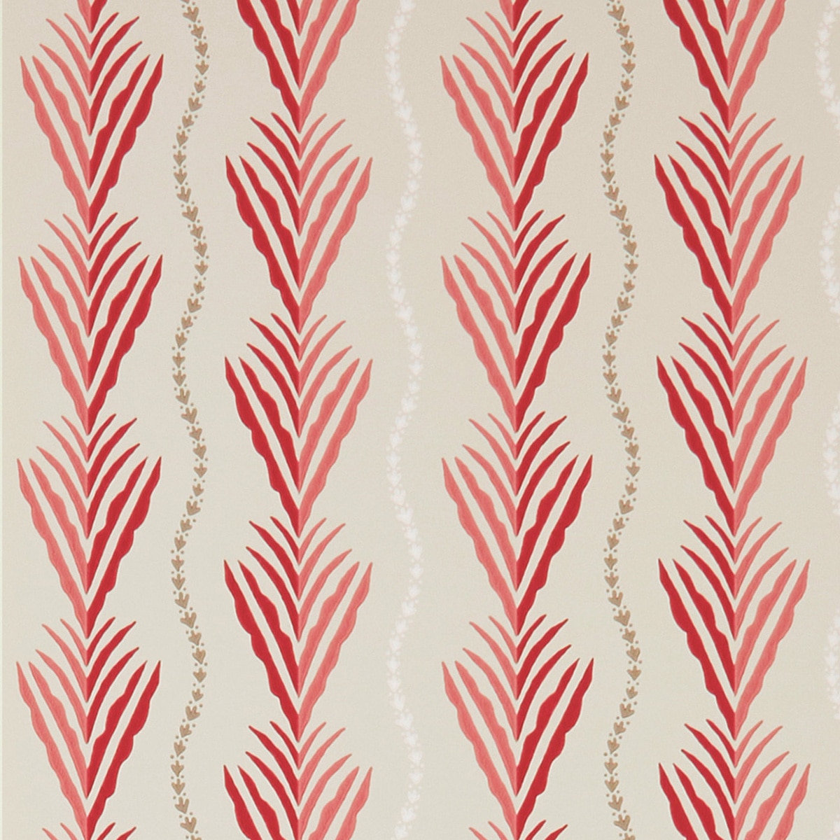 Papel pintado Meridor Nina Campbell - Rojo 0,52 x 10 m Rojo-1