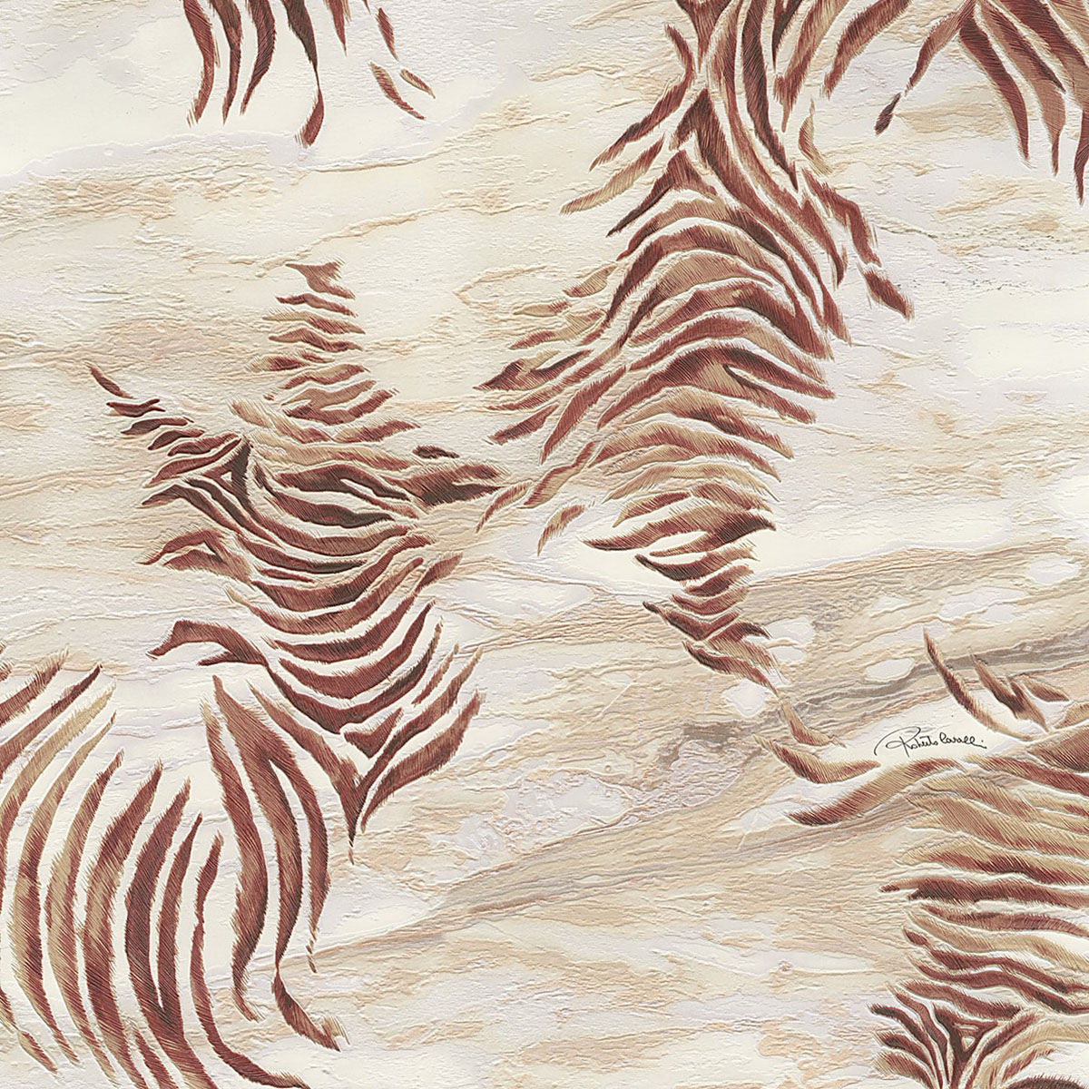 Papel pintado Animal Print de la colección Nº 9 Roberto Cavalli - Marrón Marrón-1