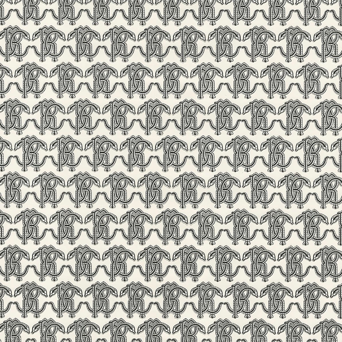 Papel pintado Letras de la colección Nº 9 Roberto Cavalli - Tostado Tostado-1