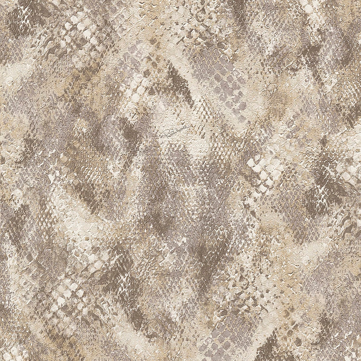 Papel pintado Serpiente de la colección Nº 9 Roberto Cavalli - Marrón claro Marrón claro-1