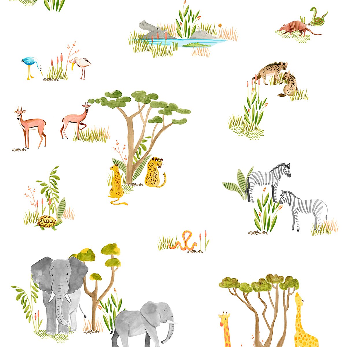 Imagem 0 de Papel de parede infantil Savanna