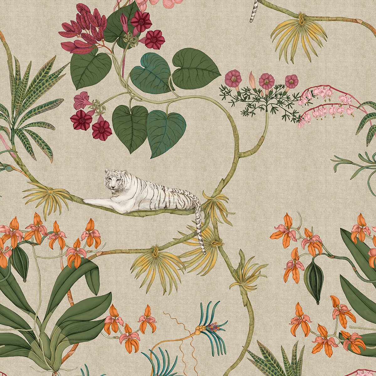 Papel de parede Tigre Multicolor-1
