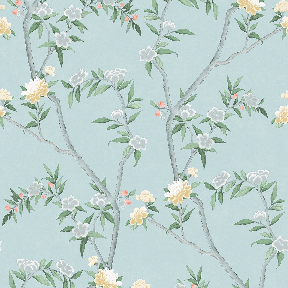 Papel Pintado Chinoiserie Hana Turquesa-1