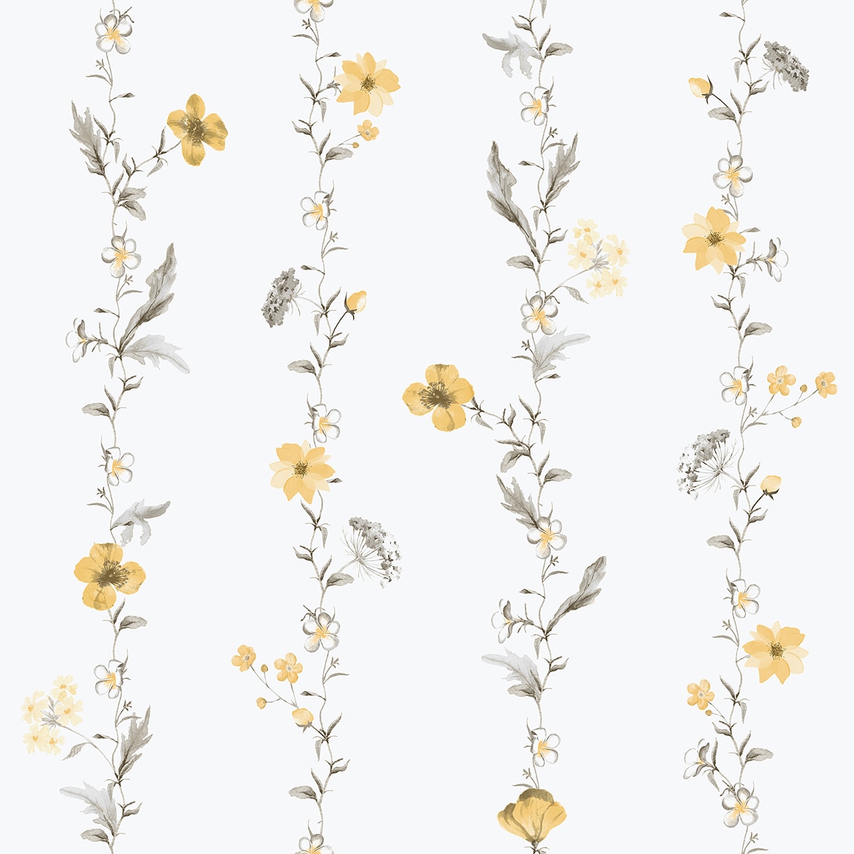 Papel pintado Vertical Garden Hana Ich - Gris 0,53 x 10 m Gris-1