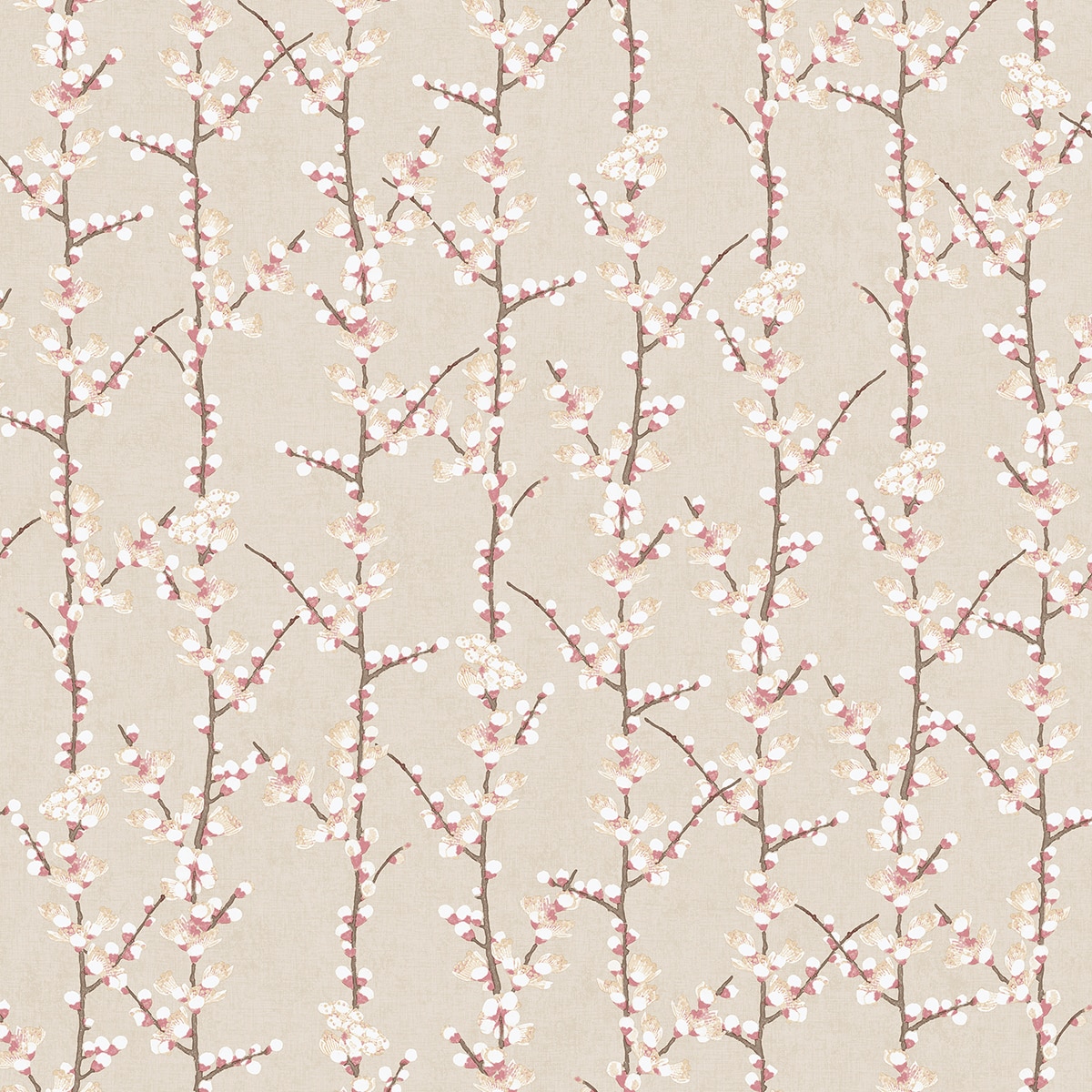 Papel pintado Sakura Row Hana Ich - Beige 0,53 x 10 m Beige-1
