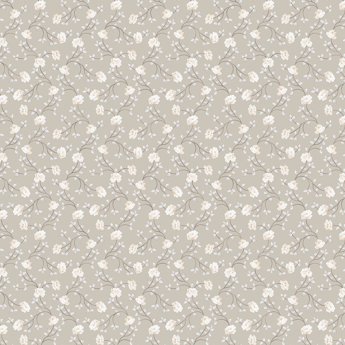 Papel pintado Petit Flowers Hana Ich - Beige 0,53 x 10 m Beige-1