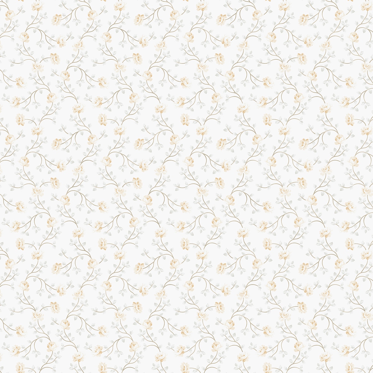Papel pintado Petit Flowers Hana Ich - Amarillo 0,53 x 10 m Amarillo-1